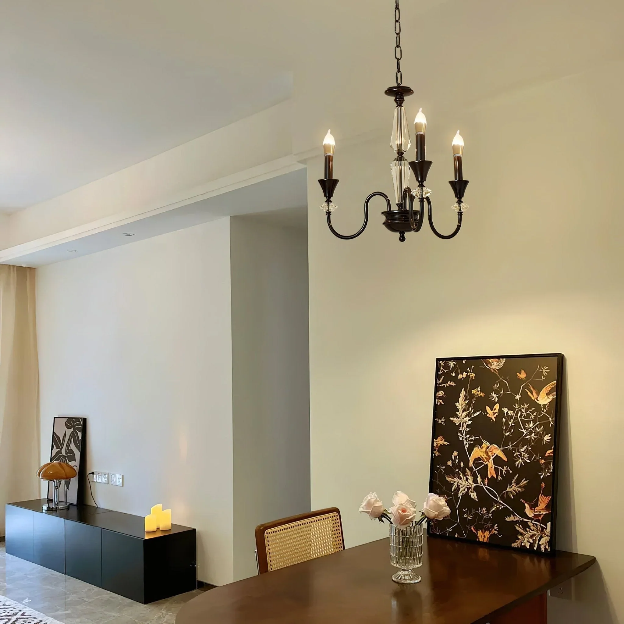 Lustra Chandelier Black & Crystal Candelabra - Image 12