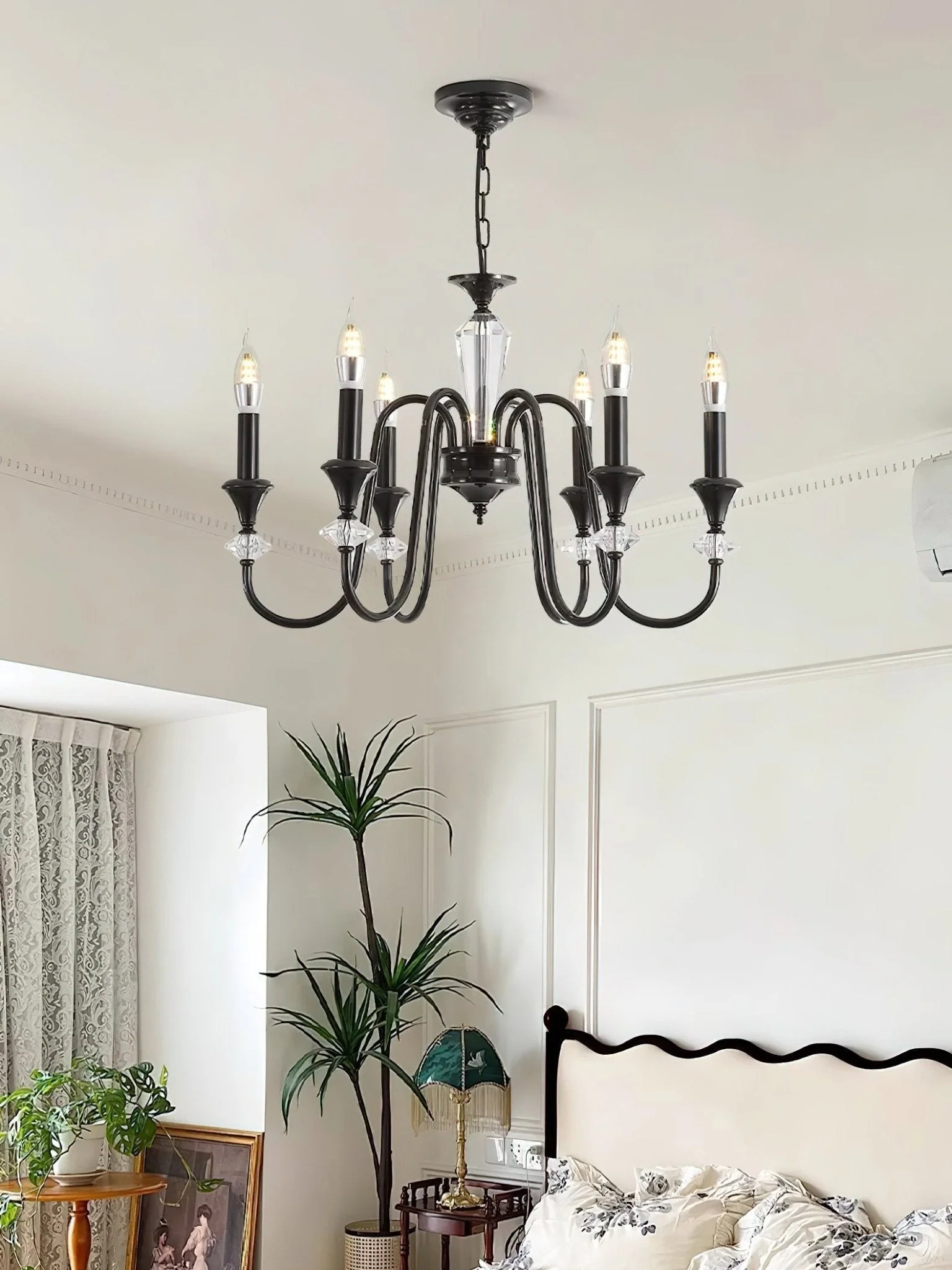 Lustra Chandelier Black & Crystal Candelabra - Image 26