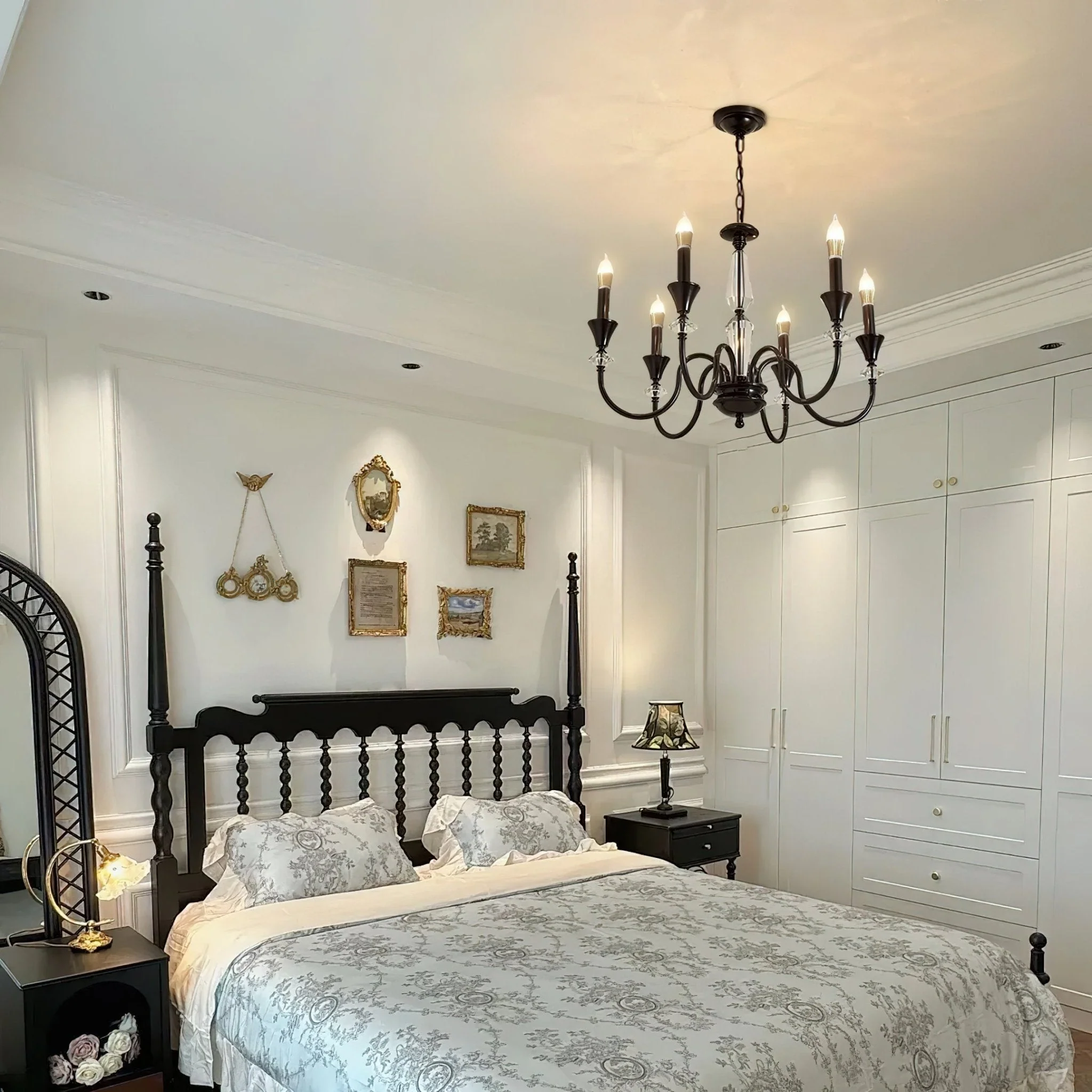 Lustra Chandelier Black & Crystal Candelabra - Image 27