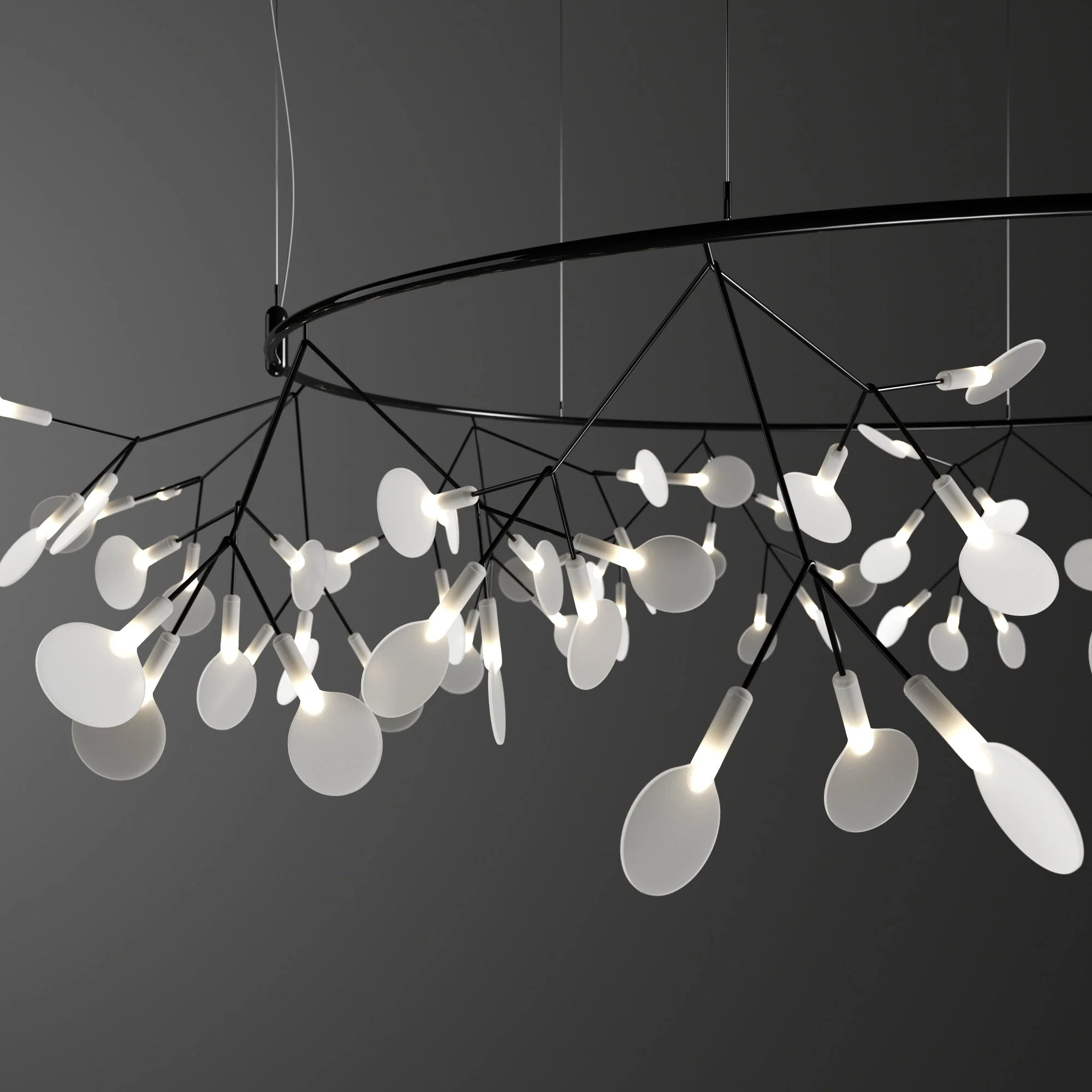 Lustra Chandelier Black Ring Firefly Branch - Image 18