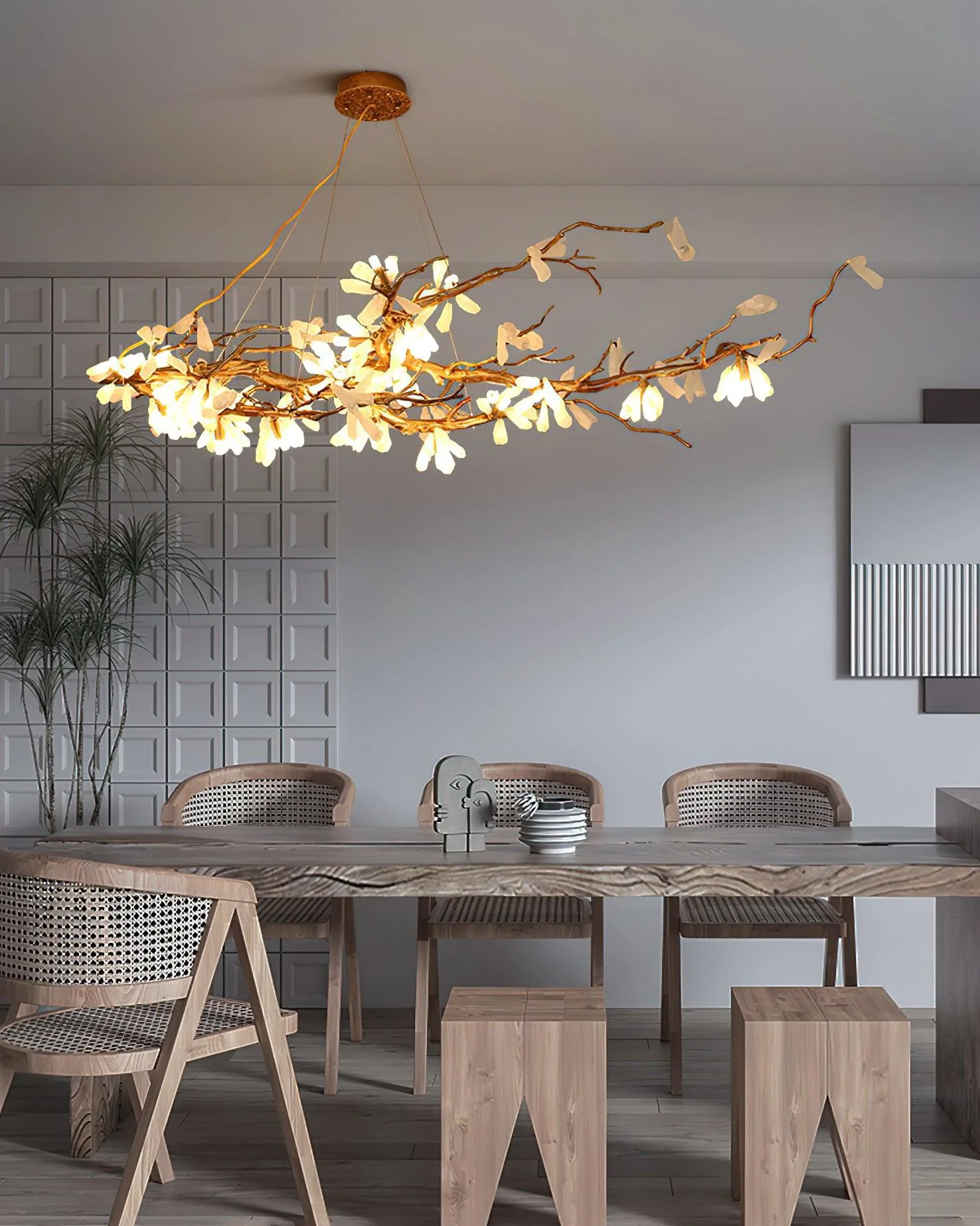 Lustra Chandelier Branch Stone Organic - Image 4
