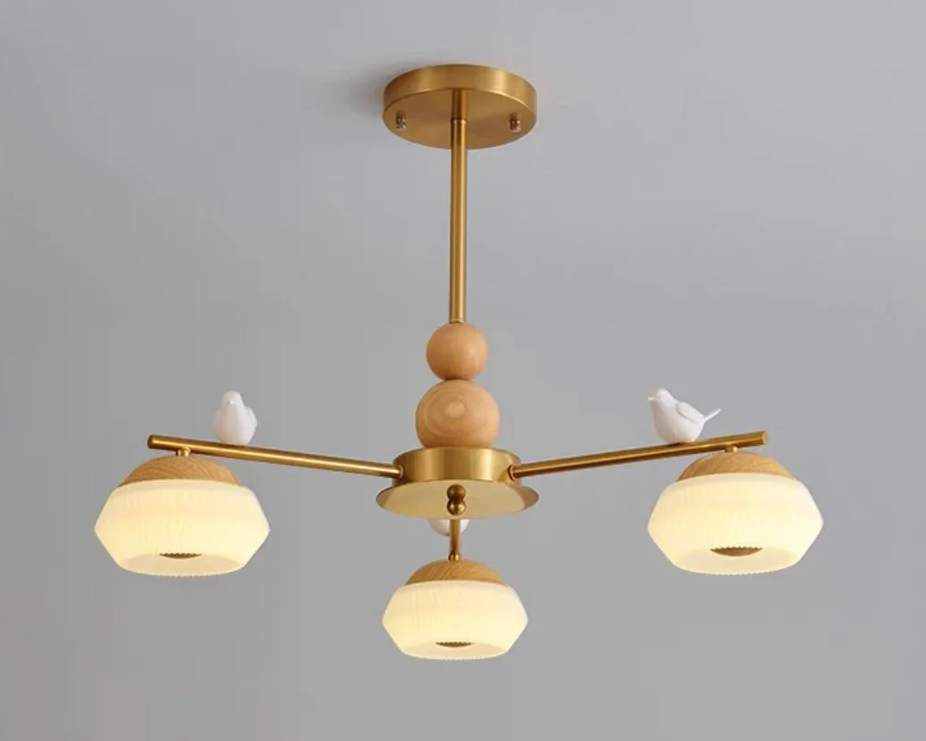 Lustra Chandelier Brass Bird Ozawa Elegant - Image 8