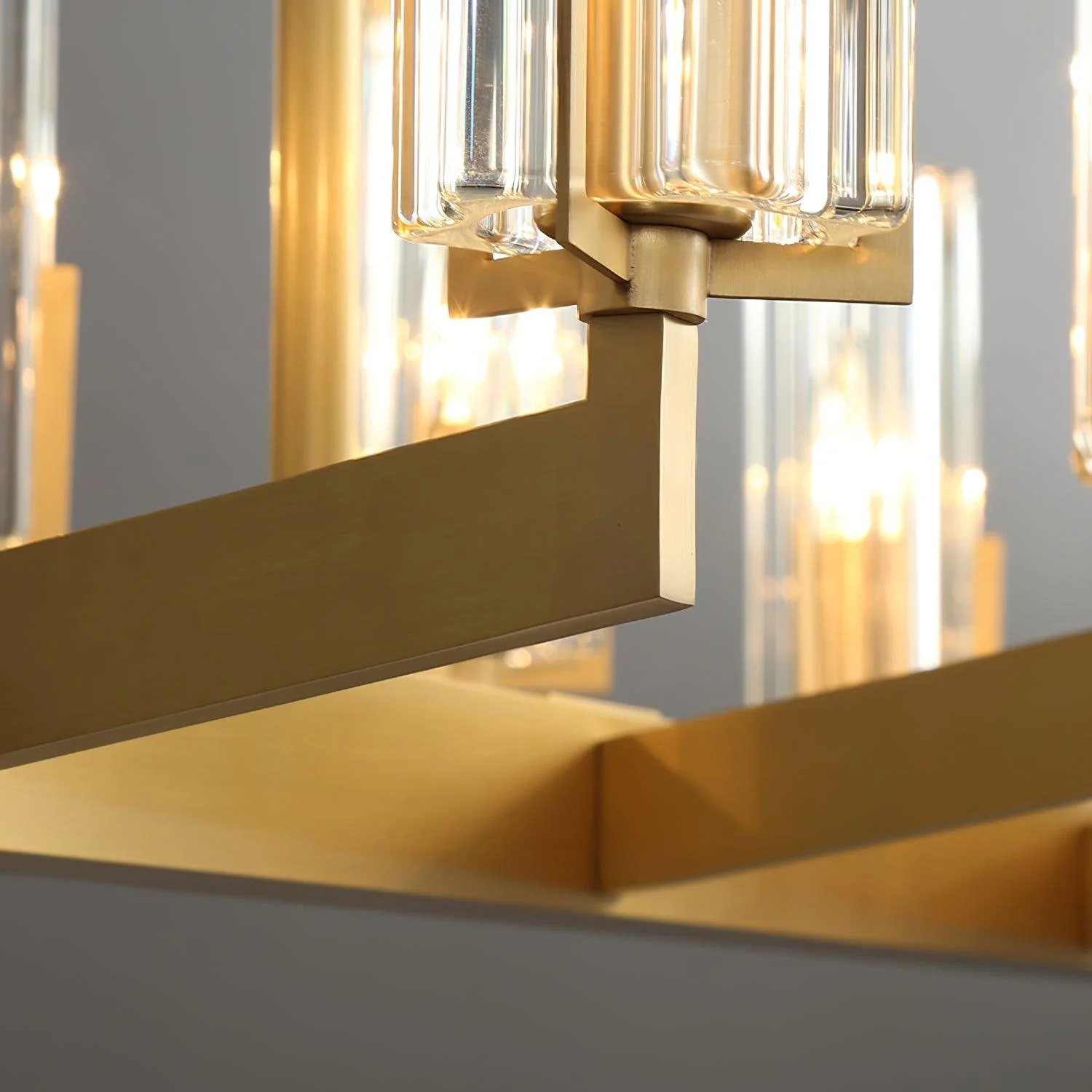 Lustra Chandelier Brass Glass Modern - Image 11