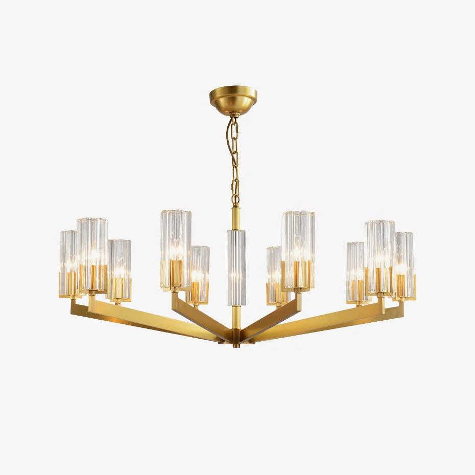 Lustra Chandelier Brass Glass Modern - Image 12