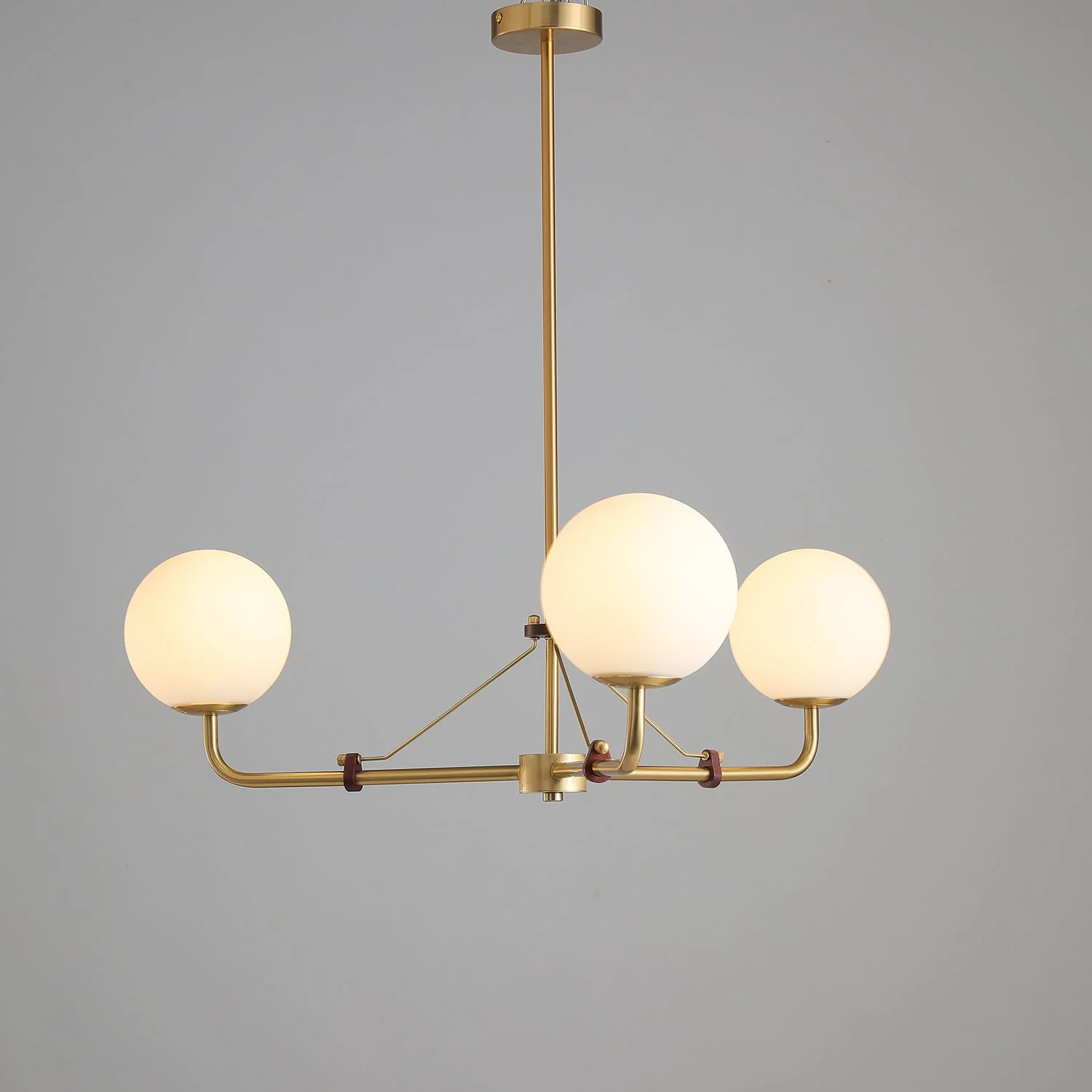 Lustra Chandelier Brass Globe Savanna Elegant - Image 2