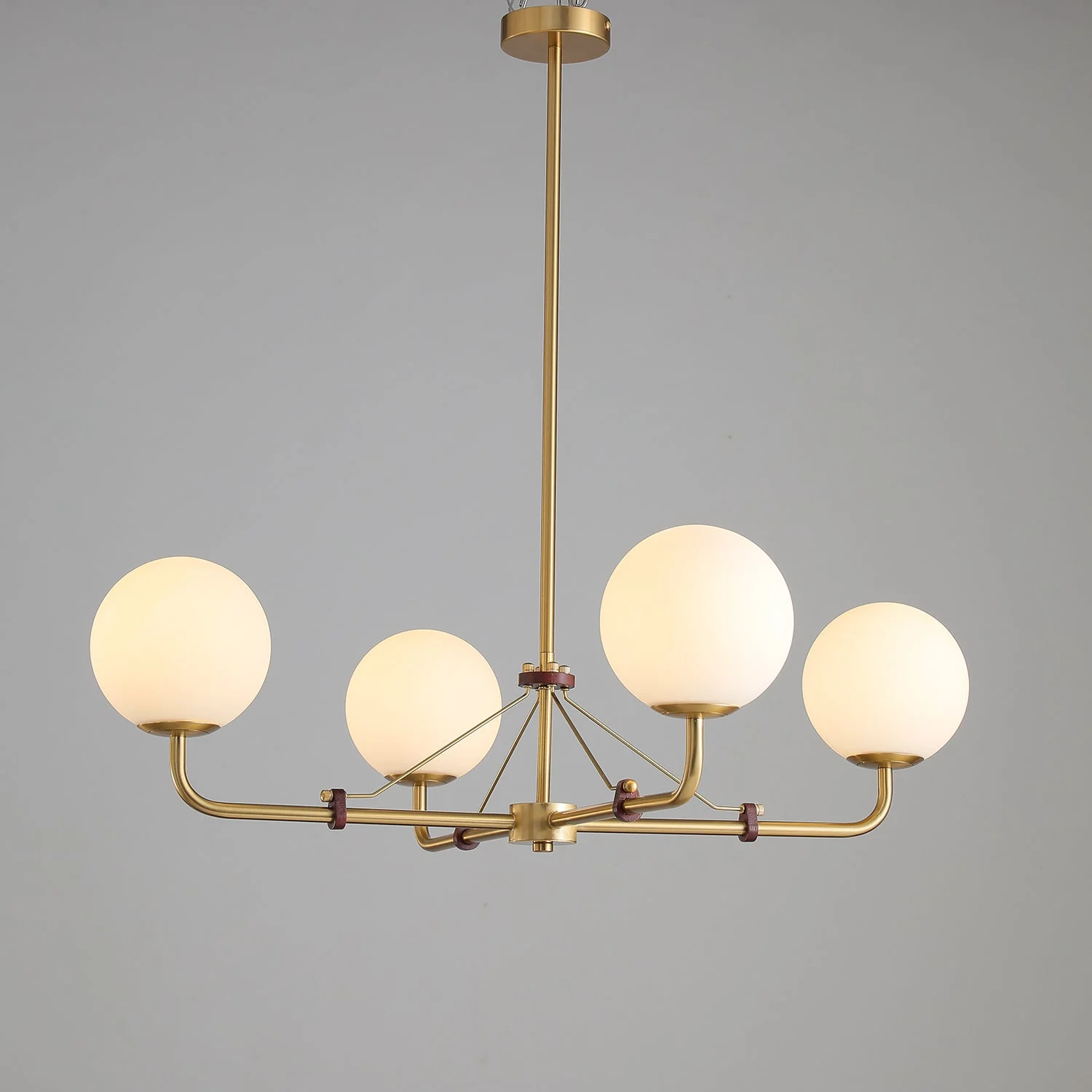 Lustra Chandelier Brass Globe Savanna Elegant - Image 36