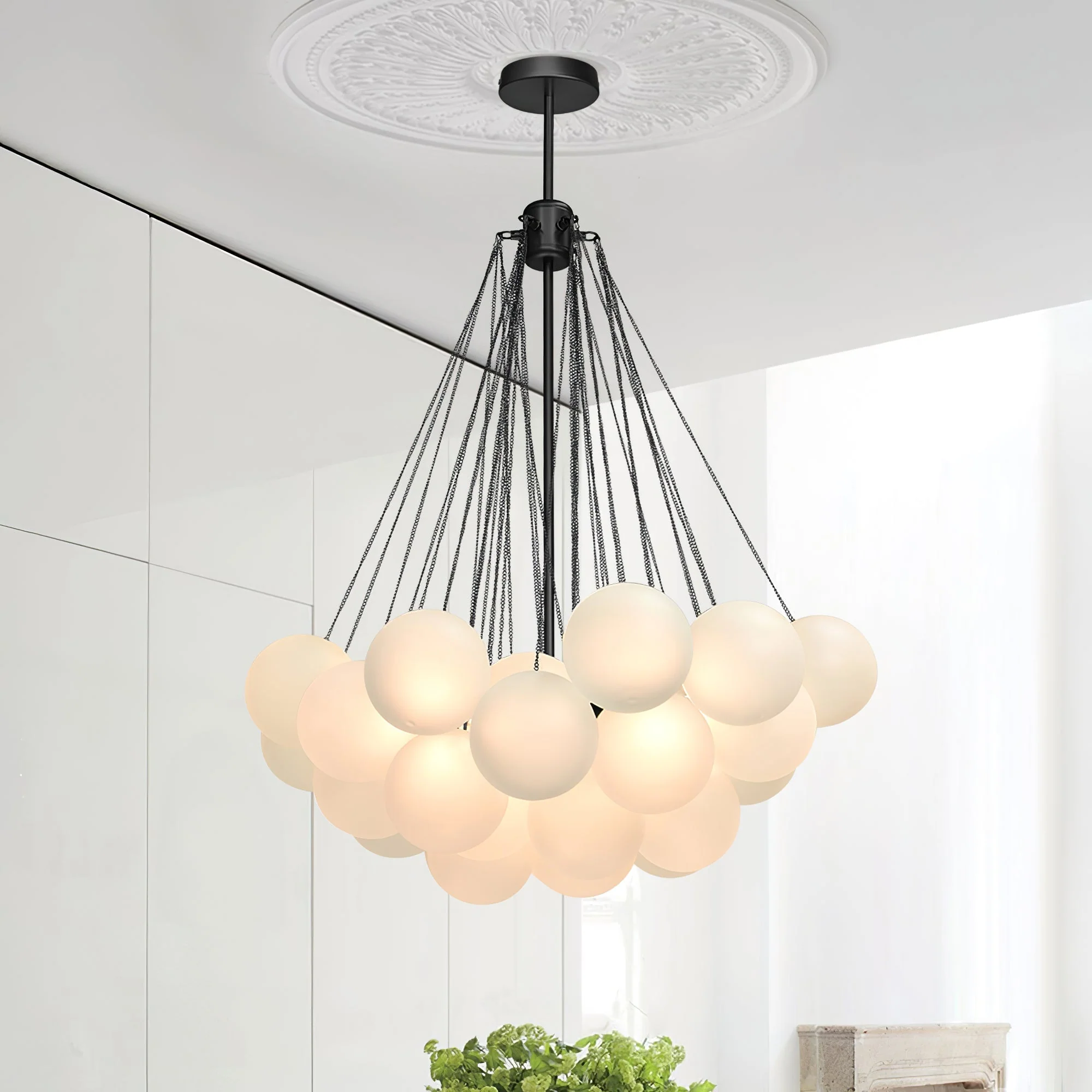 Lustra Chandelier Bubble Frosted Glass - Image 103