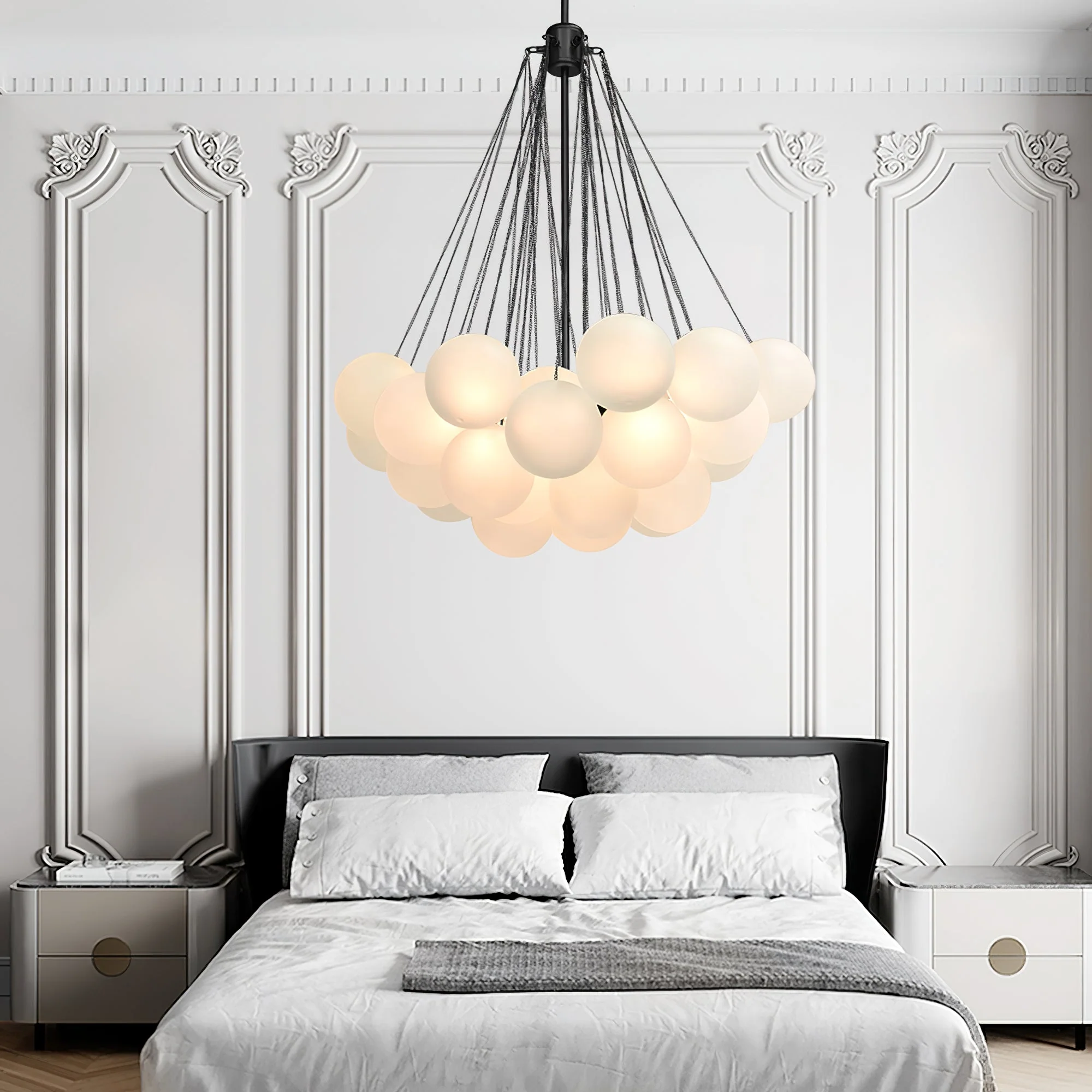 Lustra Chandelier Bubble Frosted Glass - Image 124