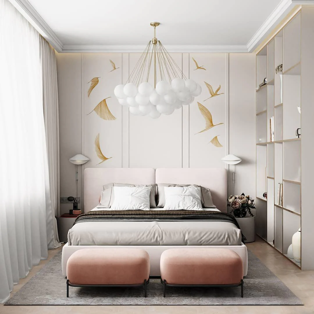Lustra Chandelier Bubble Frosted Glass - Image 49