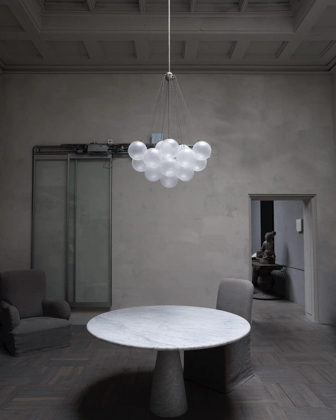 Lustra Chandelier Bubble Frosted Glass - Image 69