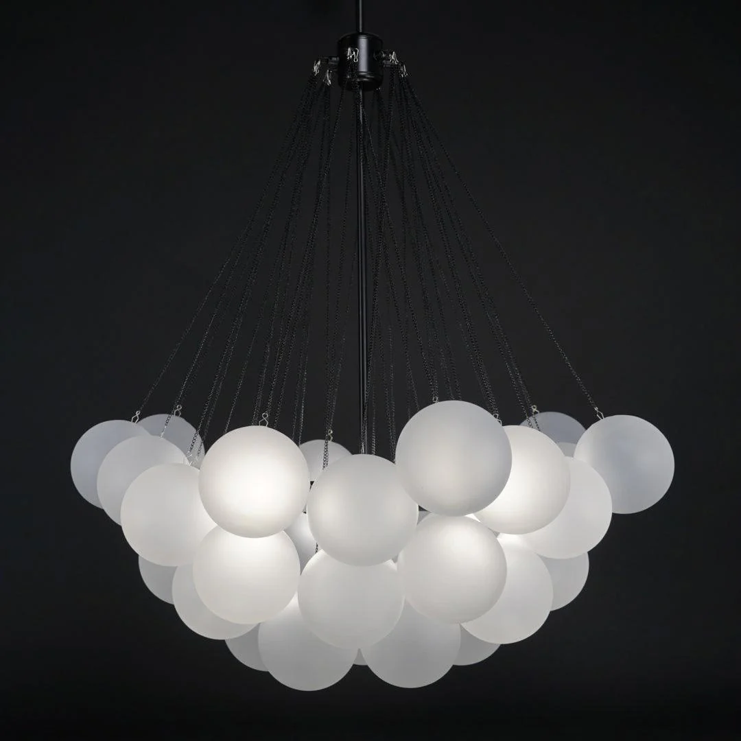 Lustra Chandelier Bubble Frosted Glass - Image 94