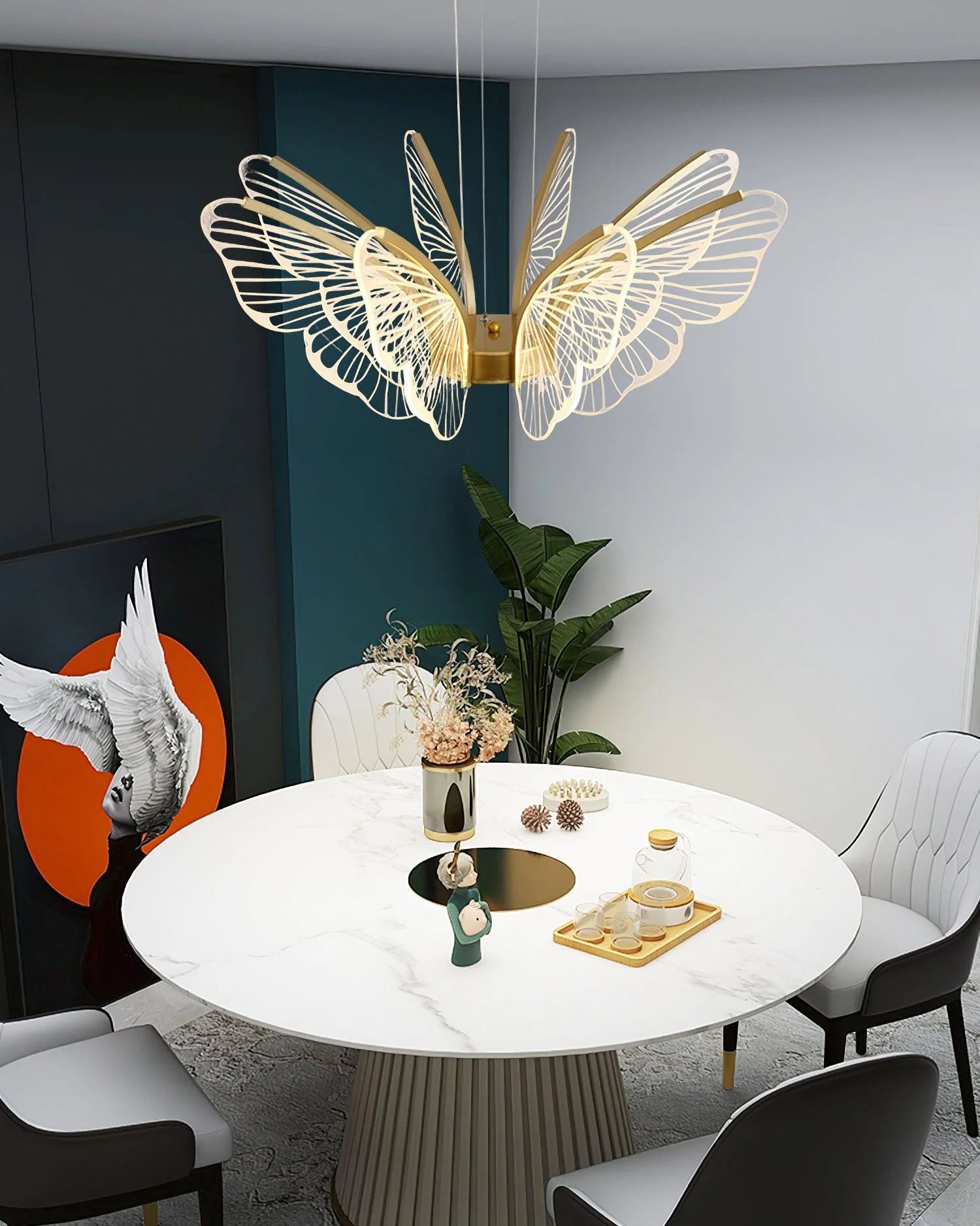 Lustra Chandelier Butterfly Wing Crystal - Image 27