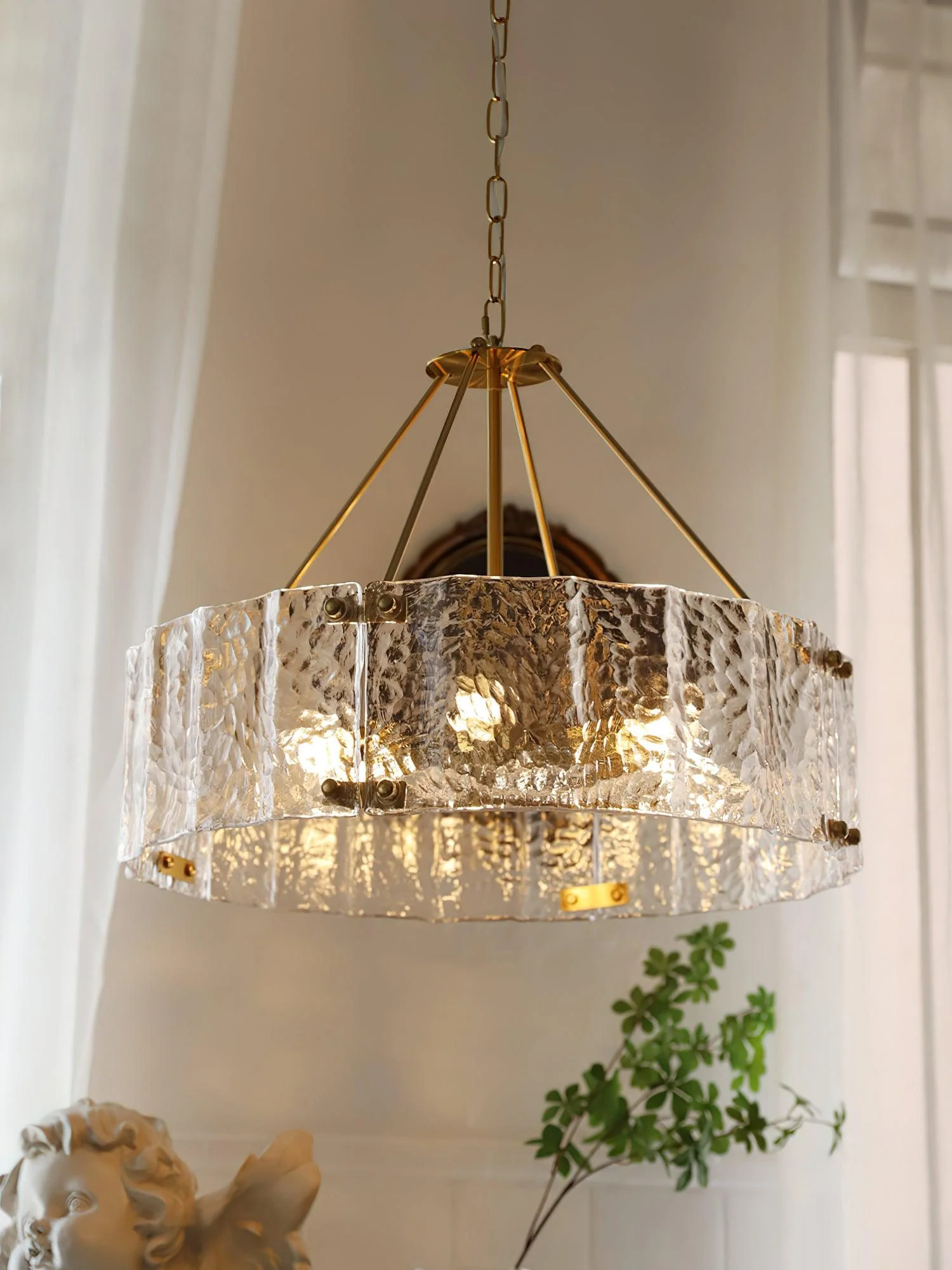 Lustra Chandelier Calvert Clear Textured Glass - Image 11