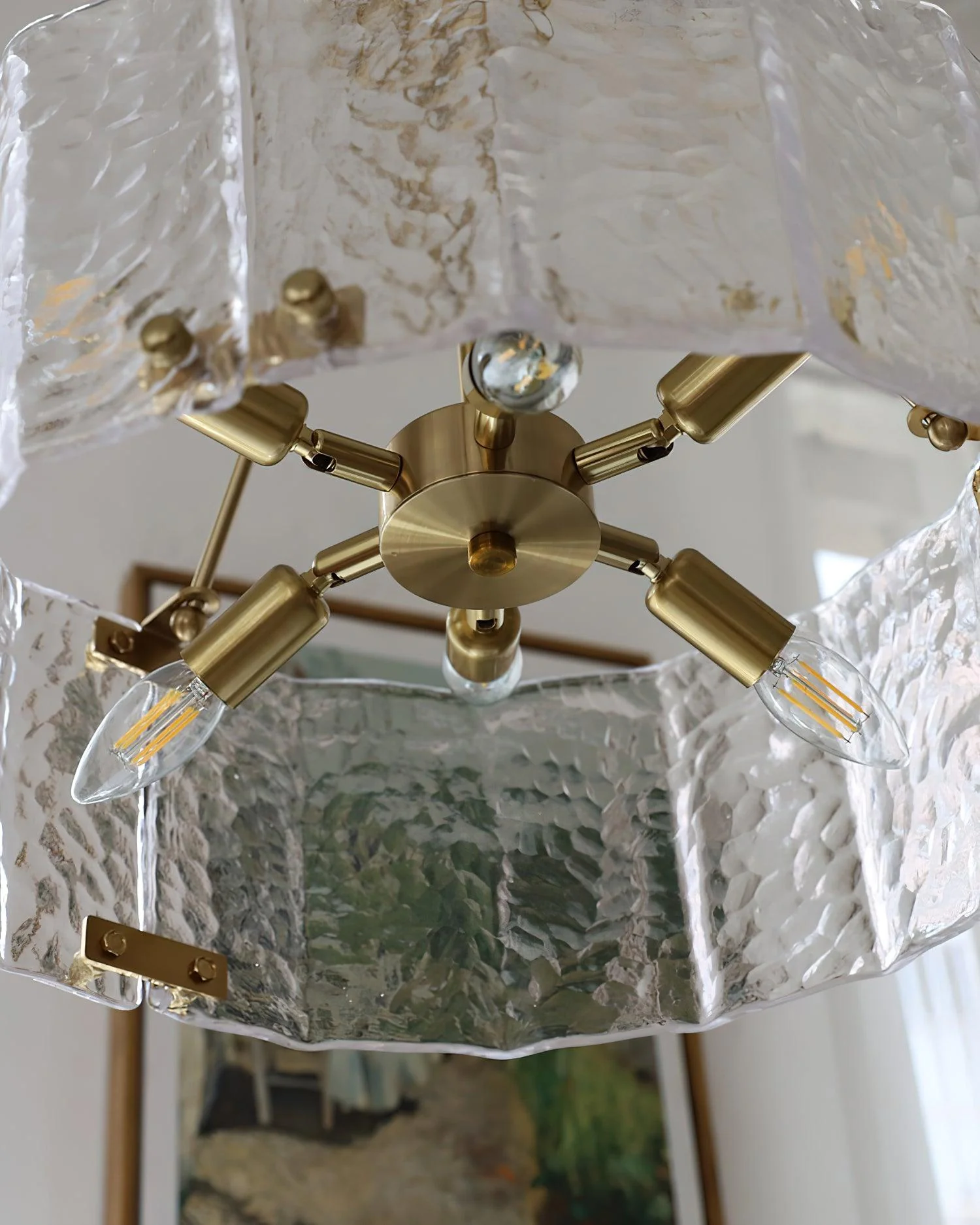 Lustra Chandelier Calvert Clear Textured Glass - Image 13