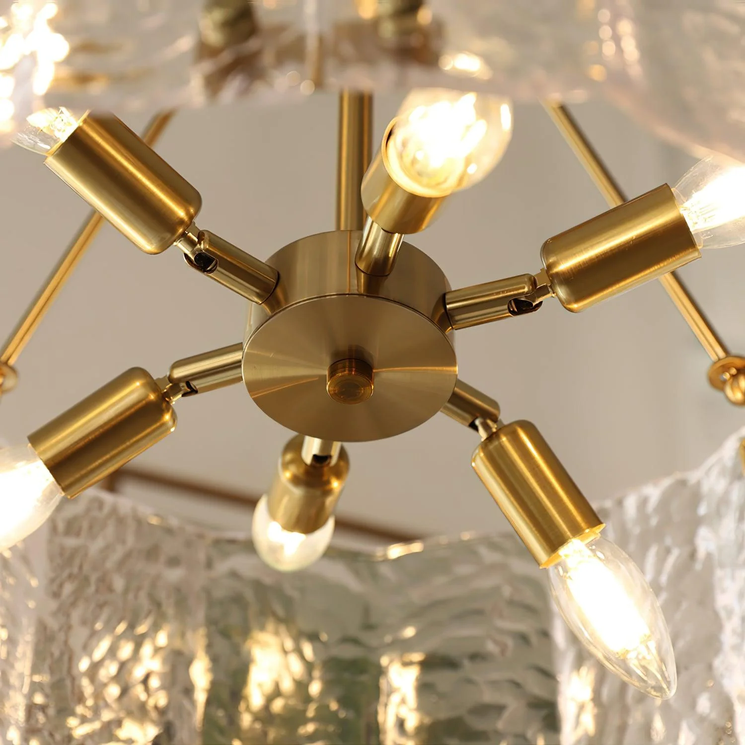 Lustra Chandelier Calvert Clear Textured Glass - Image 15
