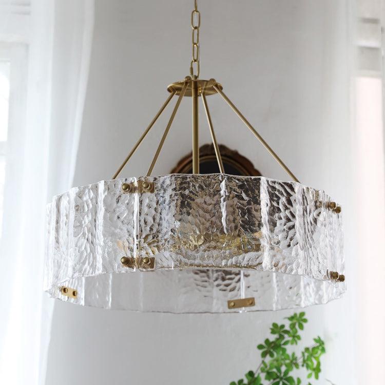 Lustra Chandelier Calvert Clear Textured Glass - Image 2