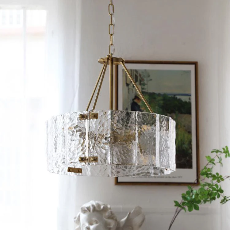 Lustra Chandelier Calvert Clear Textured Glass - Image 5