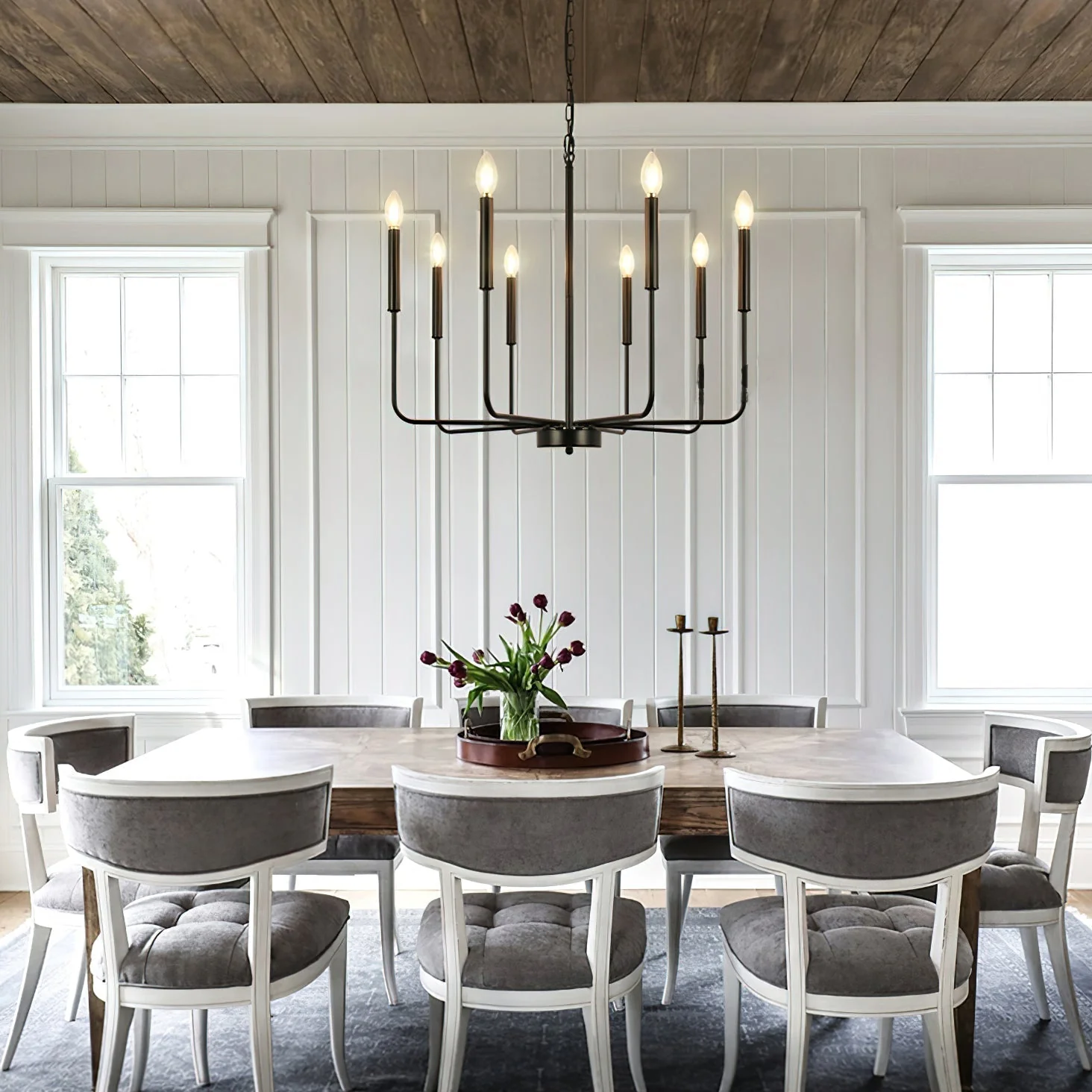 Lustra Chandelier Candle Arm Modern - Image 16