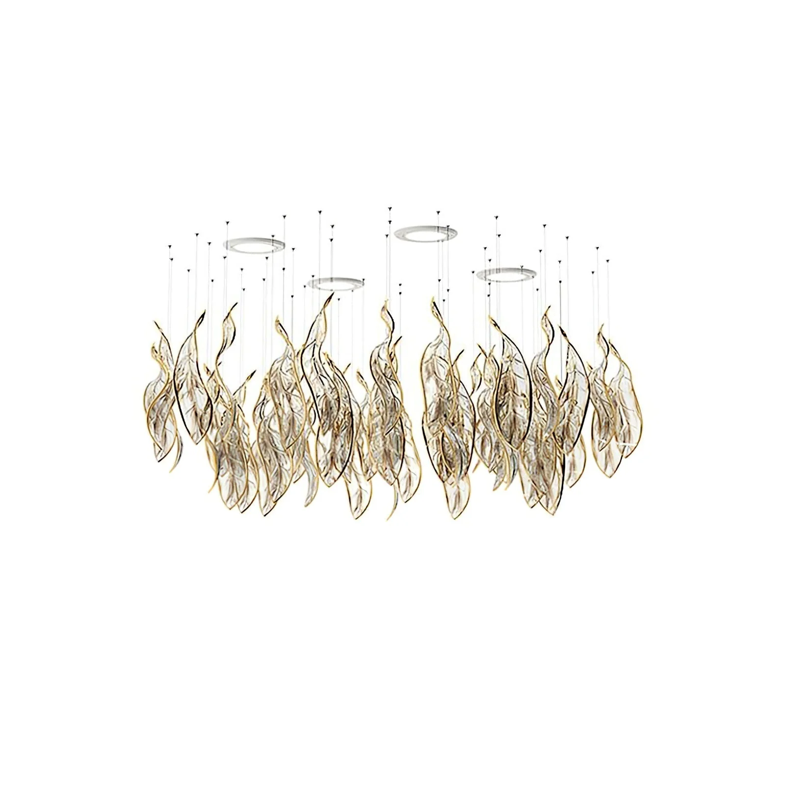 Lustra Chandelier Cascading Leaf Luxe - Image 11
