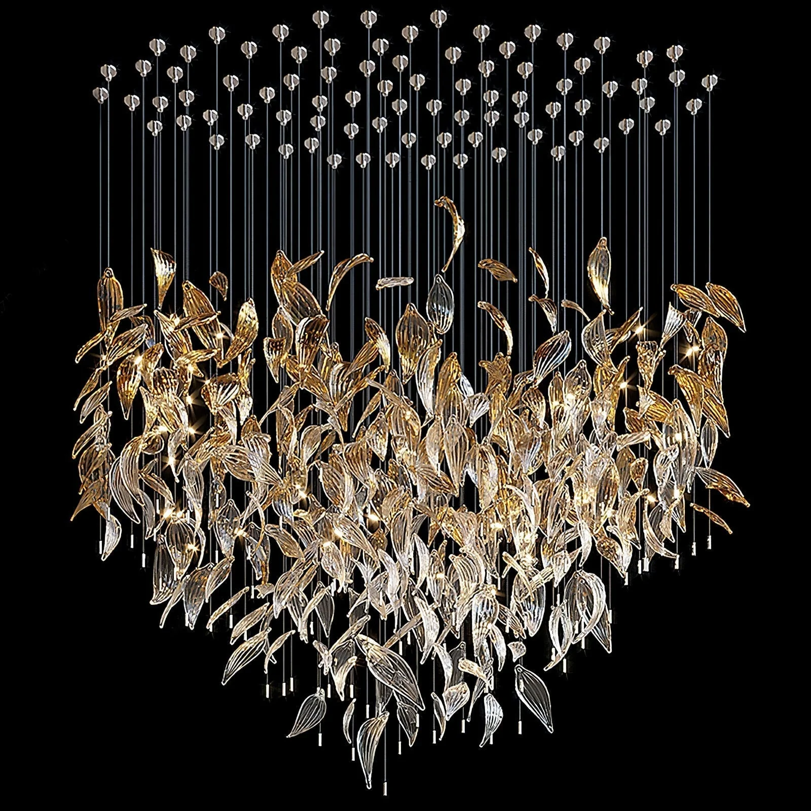 Lustra Chandelier Cascading Leaf Luxe - Image 13