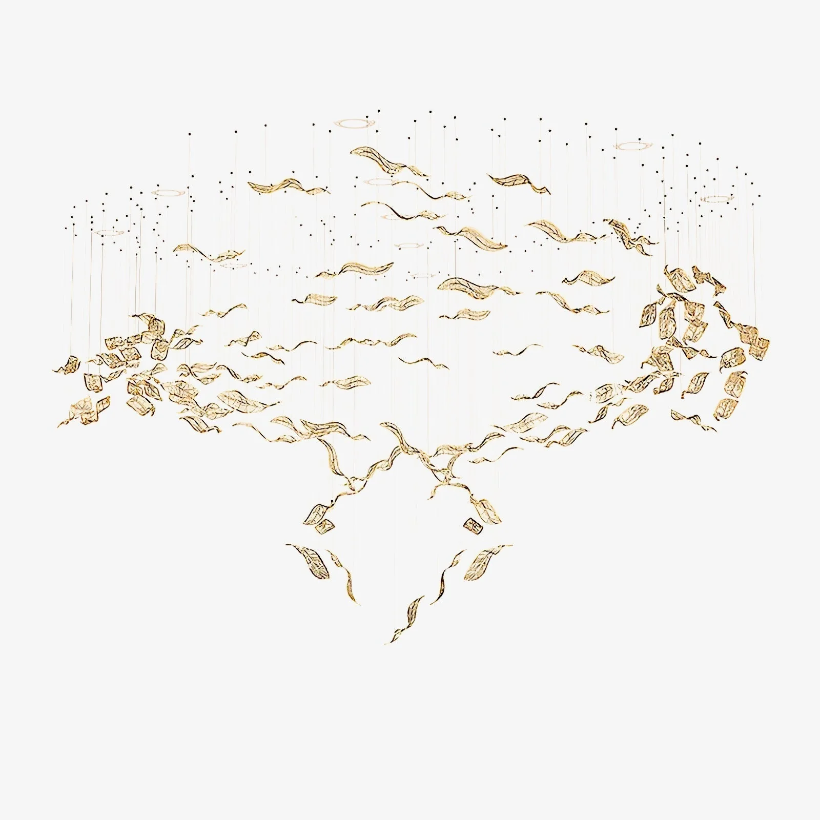 Lustra Chandelier Cascading Leaf Luxe - Image 15