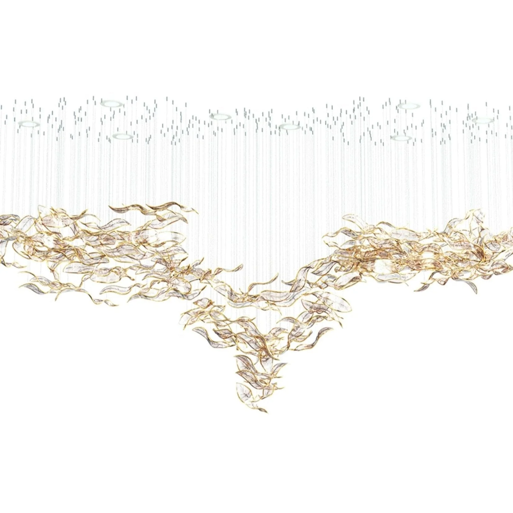Lustra Chandelier Cascading Leaf Luxe - Image 17