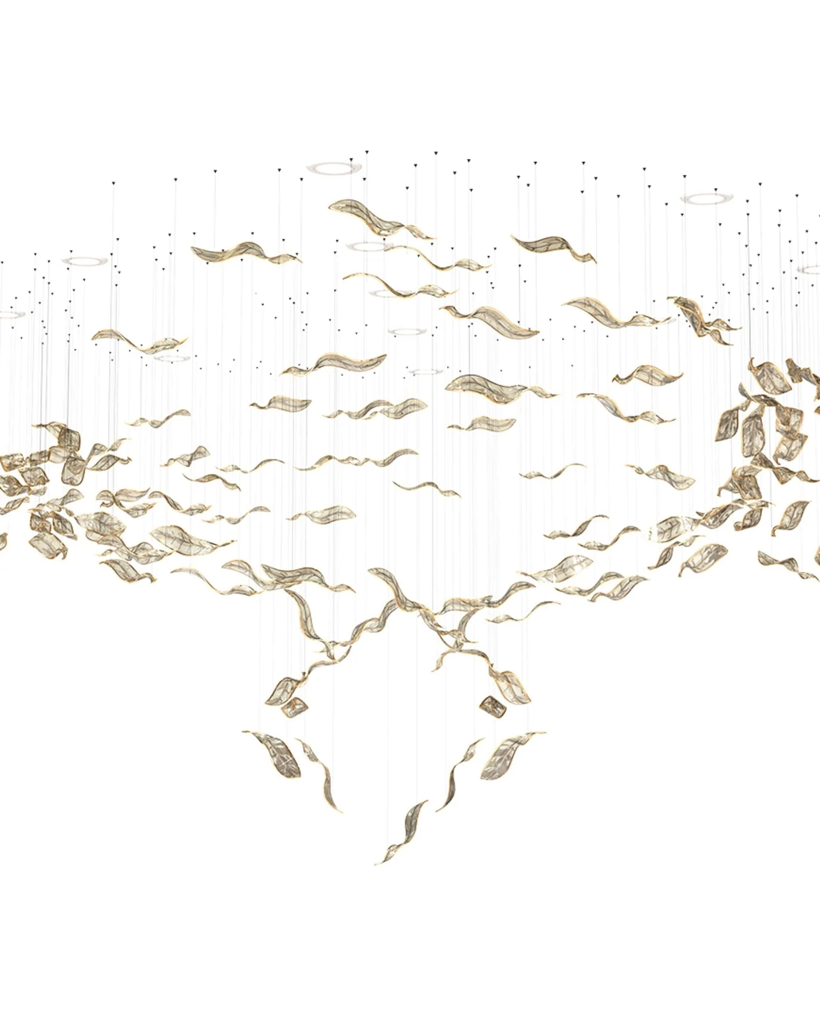 Lustra Chandelier Cascading Leaf Luxe - Image 22