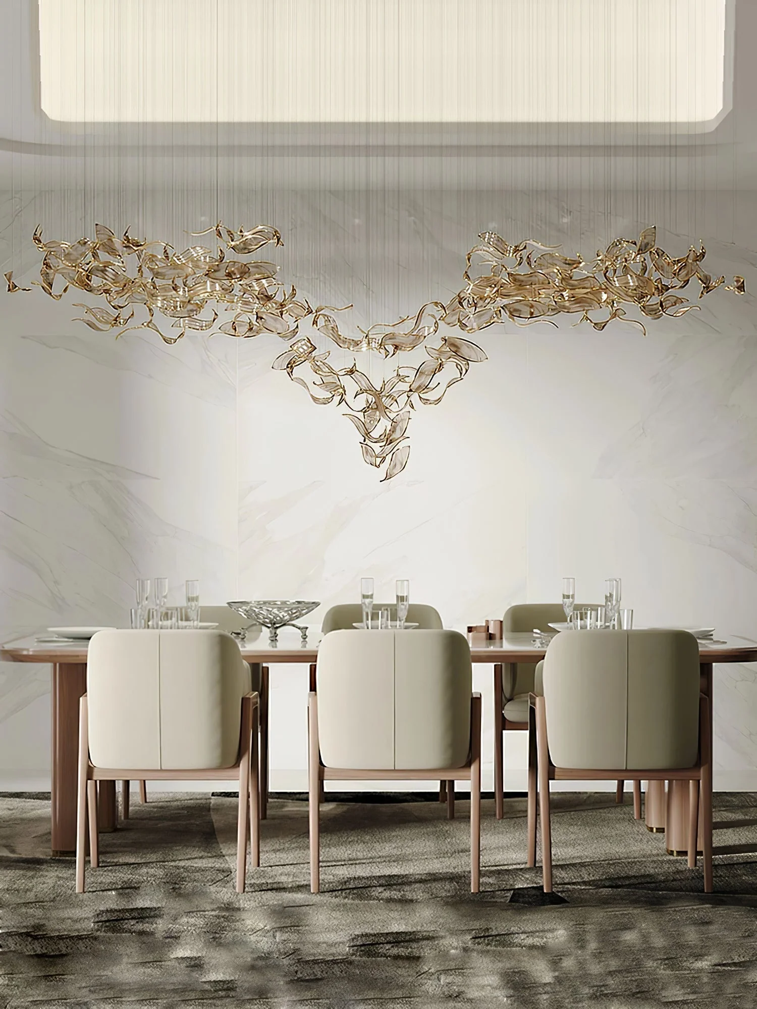 Lustra Chandelier Cascading Leaf Luxe - Image 5