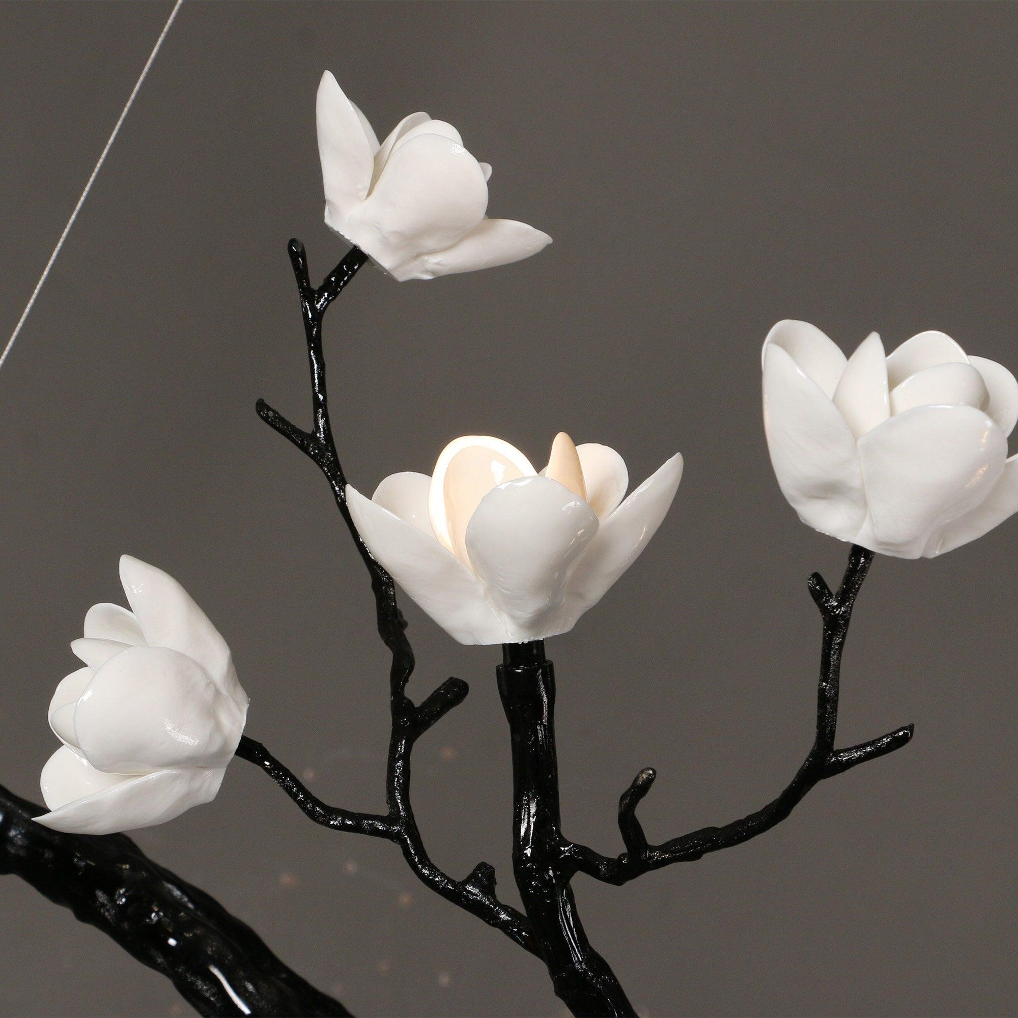 Lustra Chandelier Ceramic Flower Black Branch - Image 8