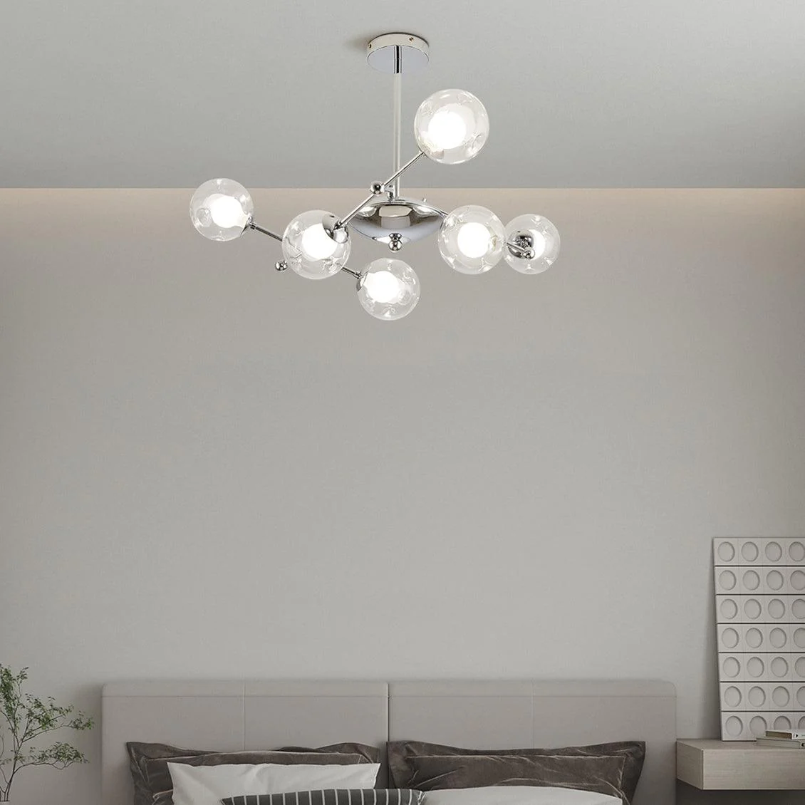 Lustra Chandelier Chrome Glass - Image 12