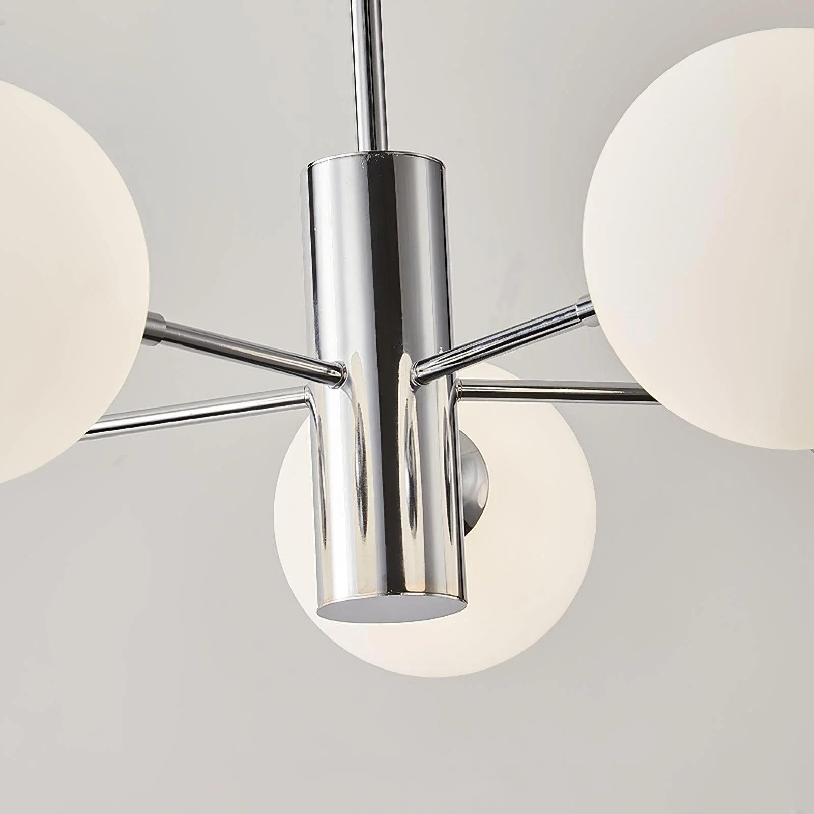 Lustra Chandelier Chrome Glass Globe - Image 14