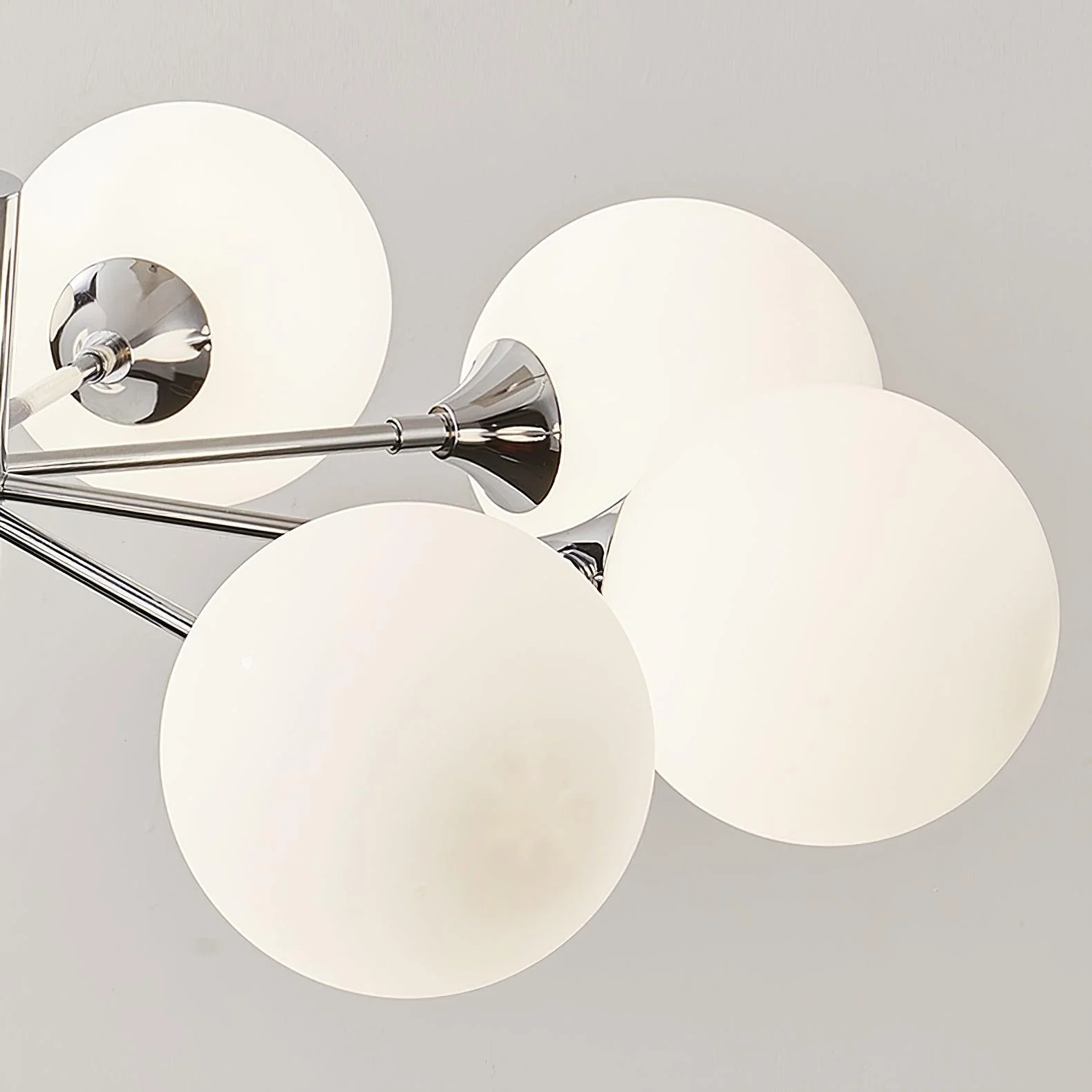 Lustra Chandelier Chrome Glass Globe - Image 15