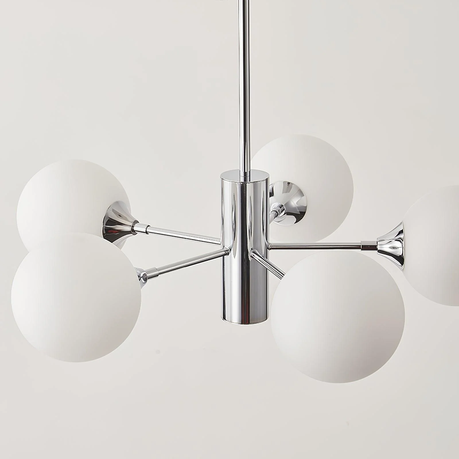 Lustra Chandelier Chrome Glass Globe - Image 17