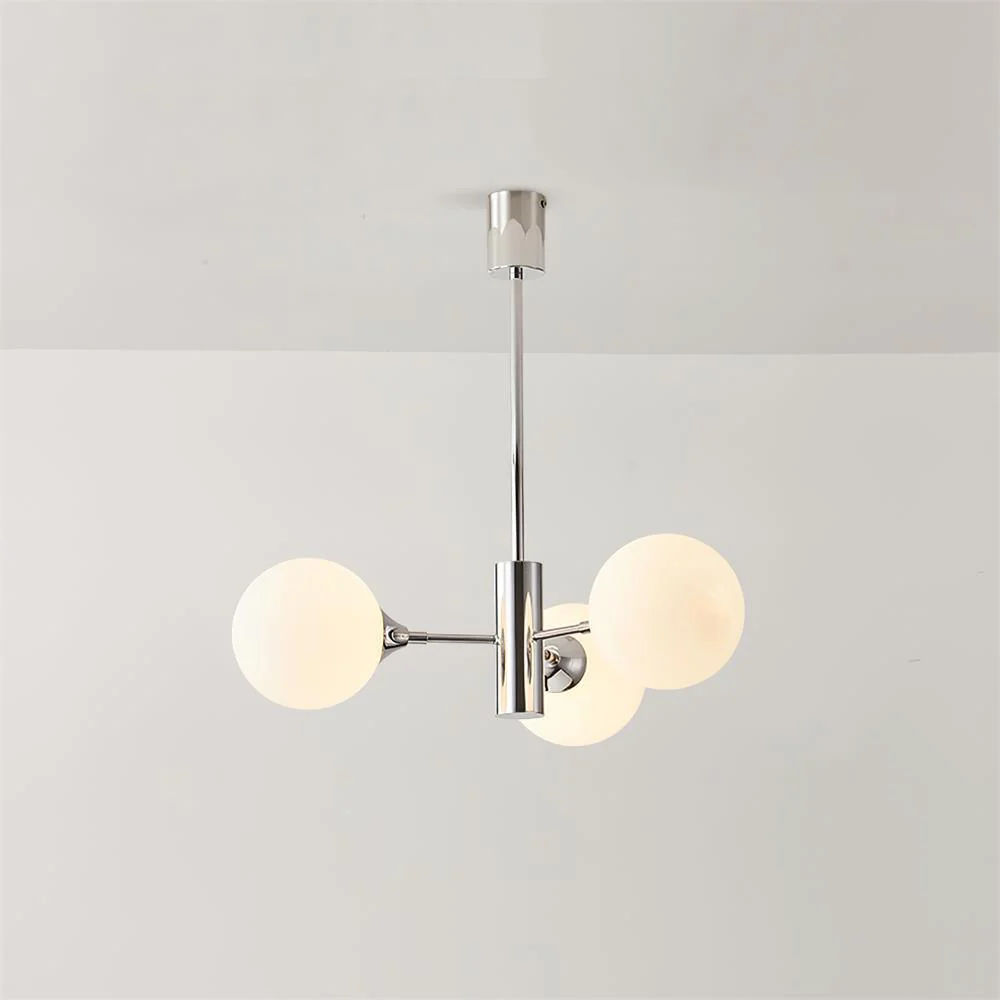 Lustra Chandelier Chrome Glass Globe - Image 19