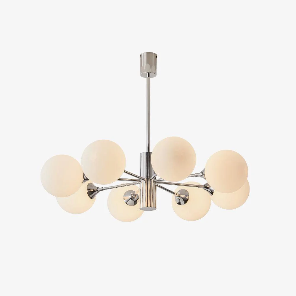 Lustra Chandelier Chrome Glass Globe - Image 9