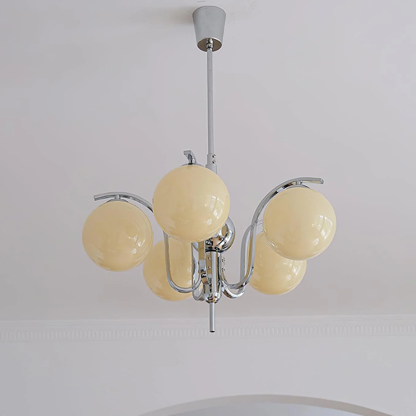 Lustra Chandelier Chrome Glass Modo Deco Elegant - Image 13