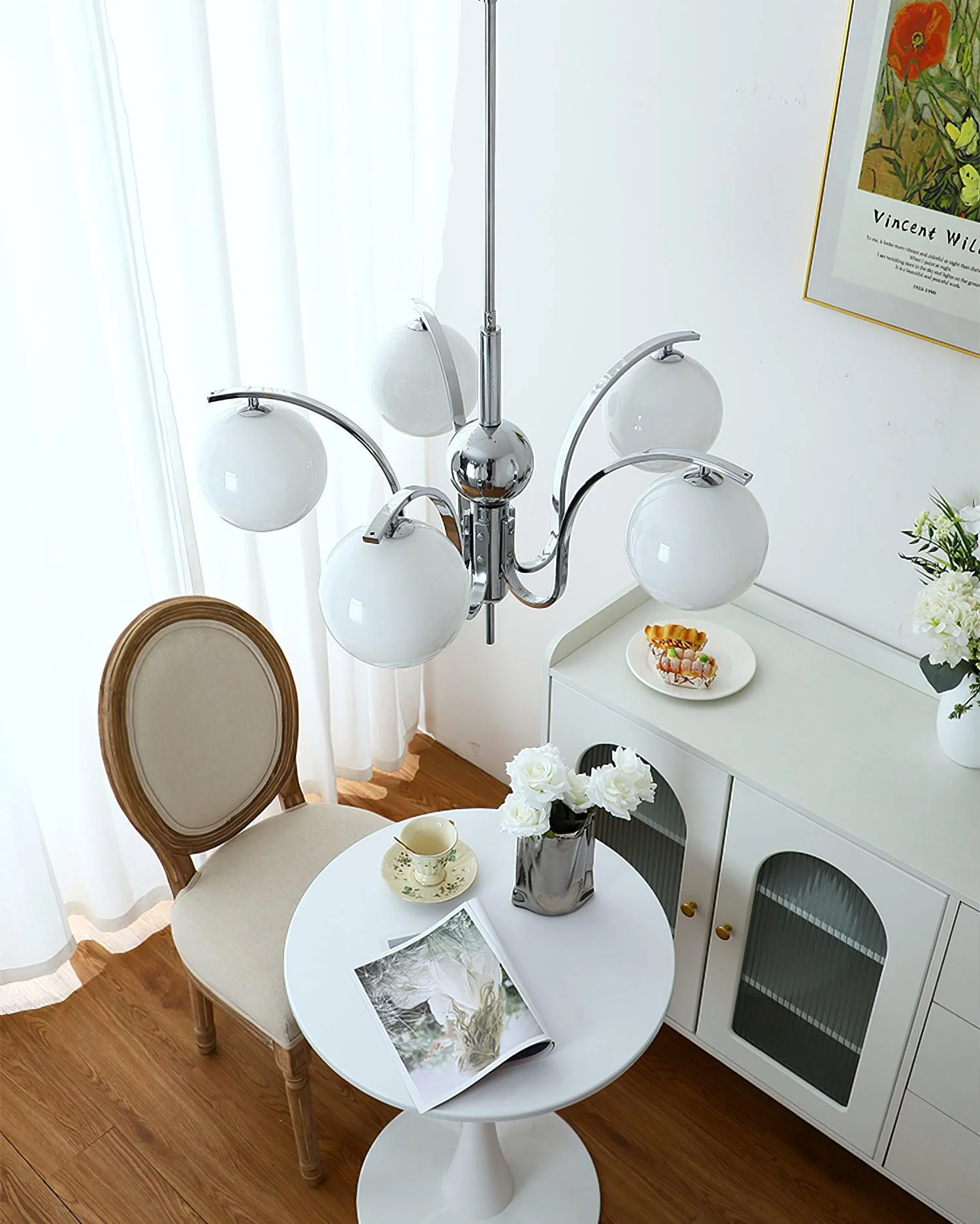 Lustra Chandelier Chrome Glass Modo Deco Elegant - Image 16
