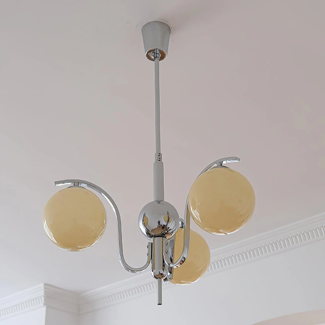 Lustra Chandelier Chrome Glass Modo Deco Elegant - Image 18