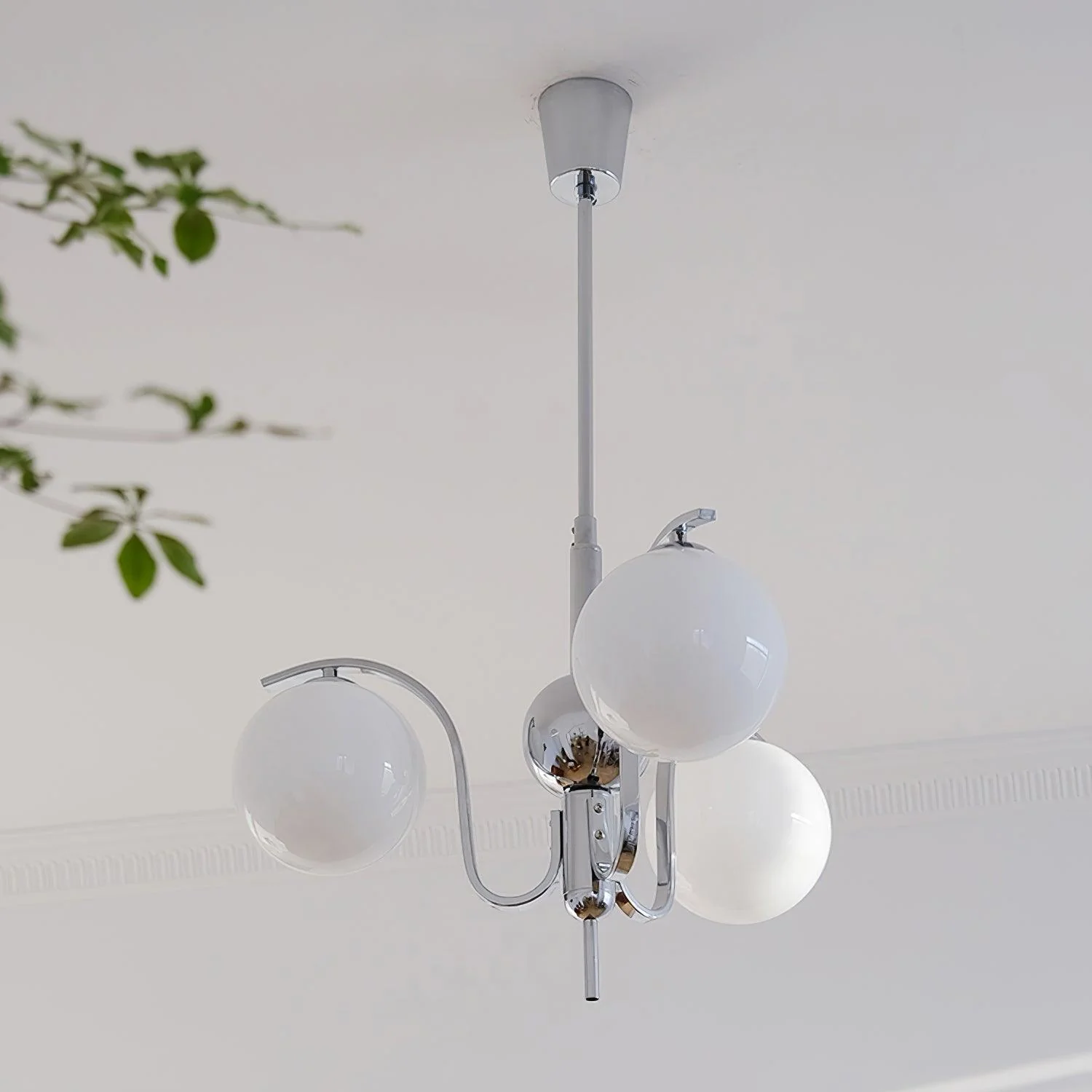 Lustra Chandelier Chrome Glass Modo Deco Elegant - Image 19