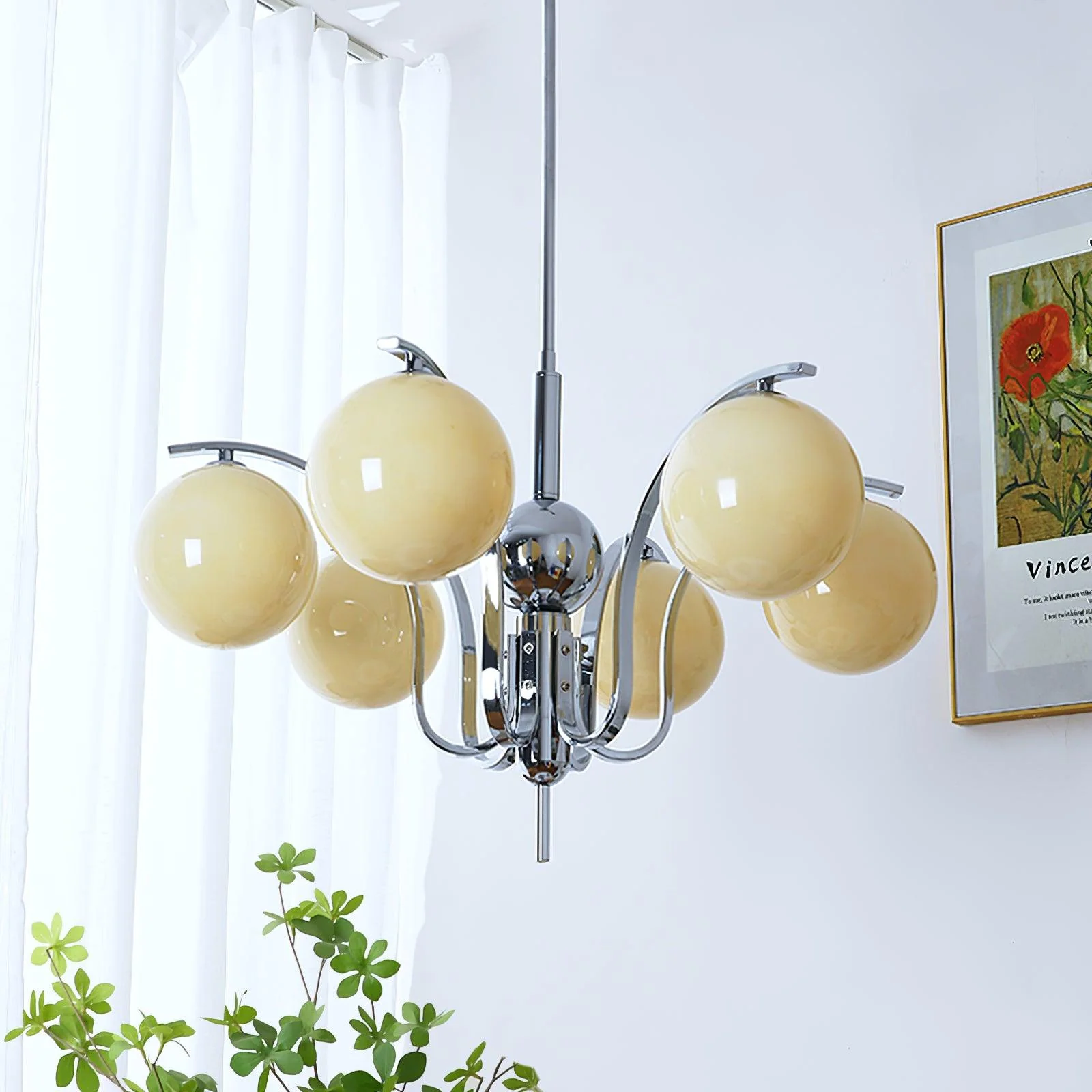 Lustra Chandelier Chrome Glass Modo Deco Elegant - Image 22