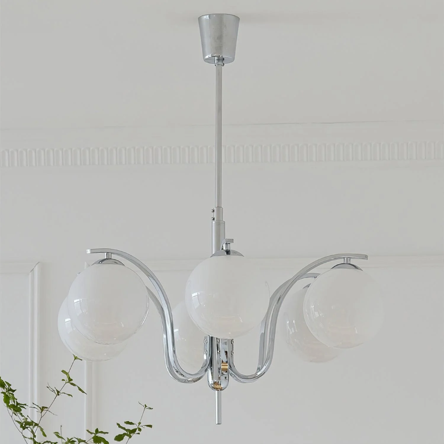 Lustra Chandelier Chrome Glass Modo Deco Elegant - Image 24
