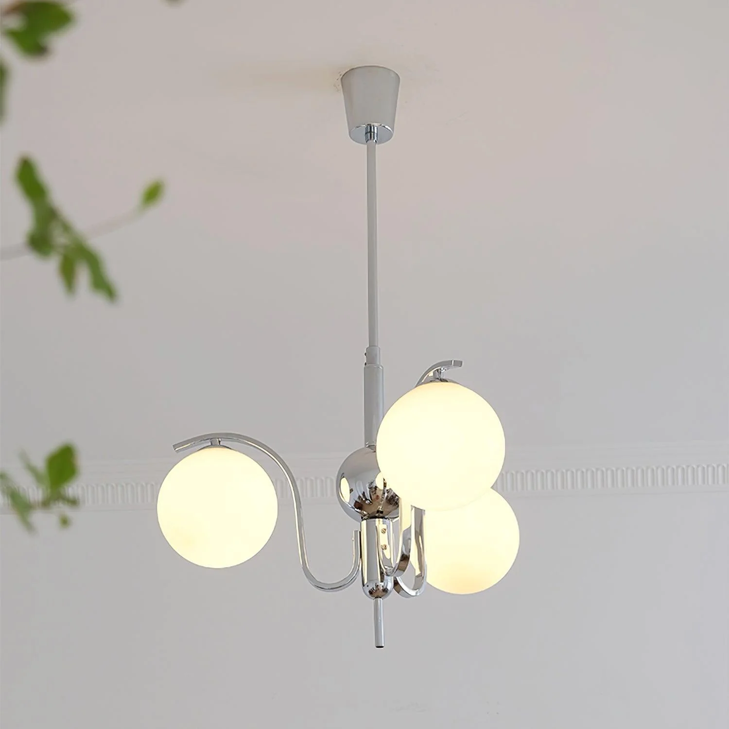 Lustra Chandelier Chrome Glass Modo Deco Elegant - Image 26