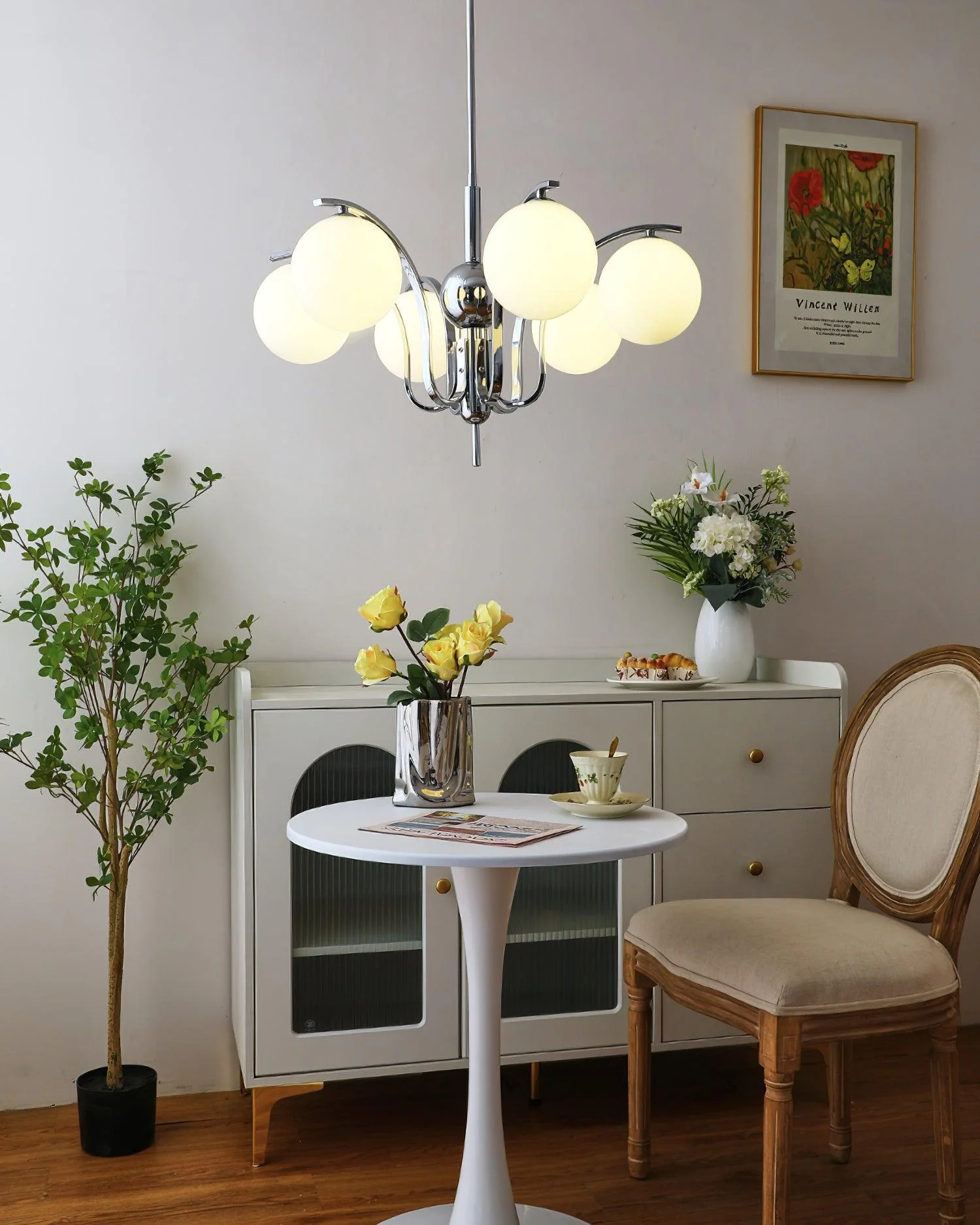 Lustra Chandelier Chrome Glass Modo Deco Elegant - Image 27