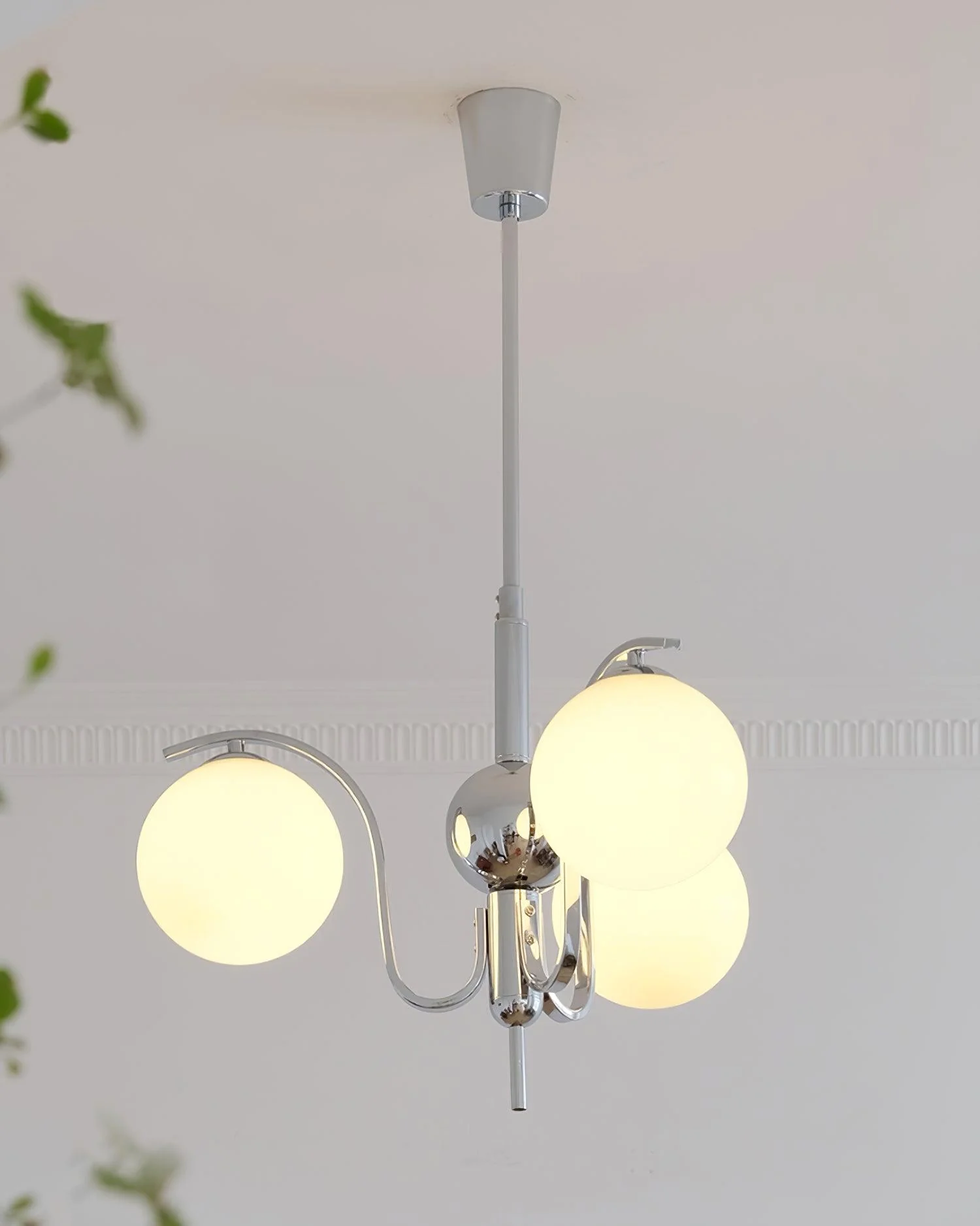Lustra Chandelier Chrome Glass Modo Deco Elegant - Image 29