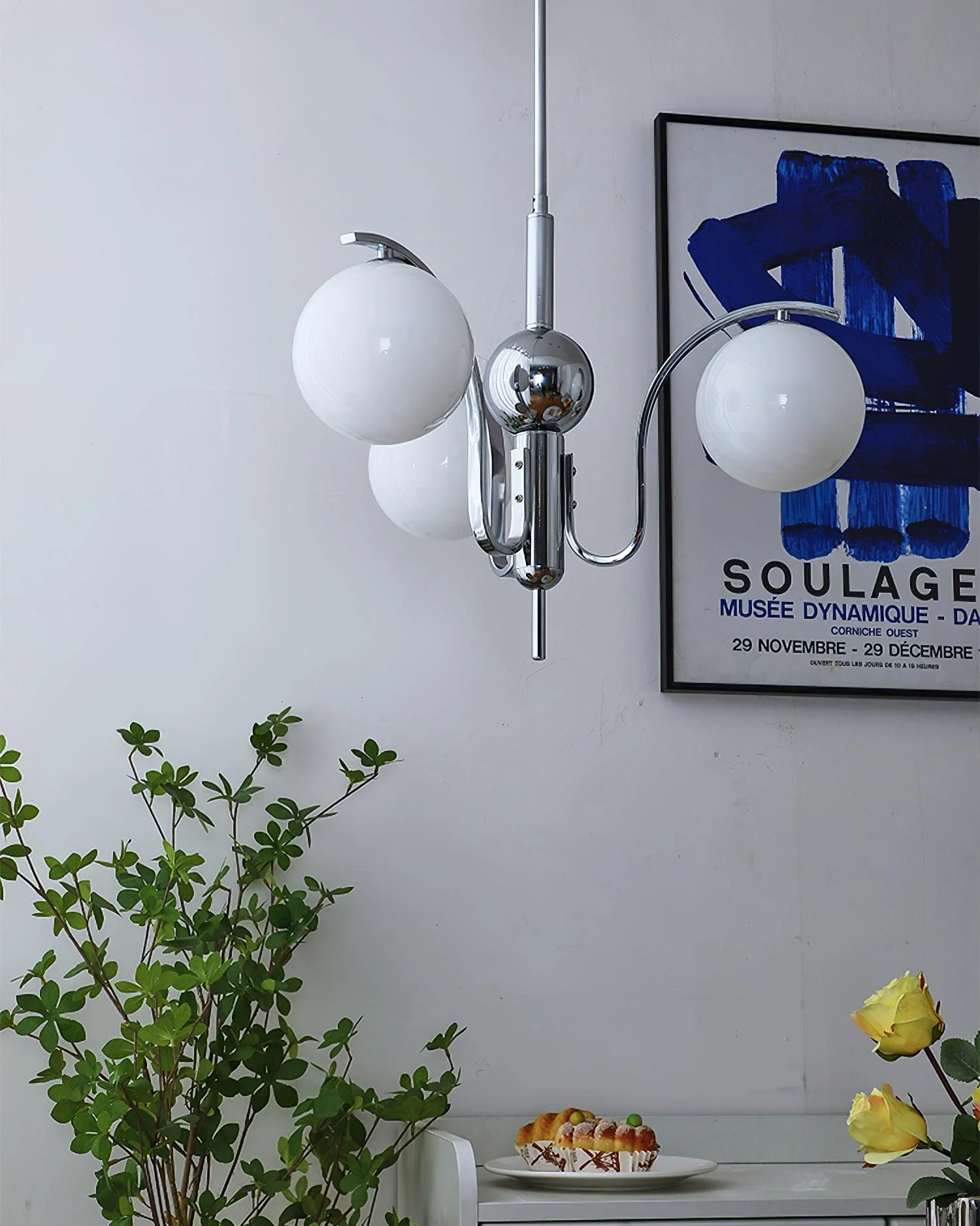 Lustra Chandelier Chrome Glass Modo Deco Elegant - Image 5