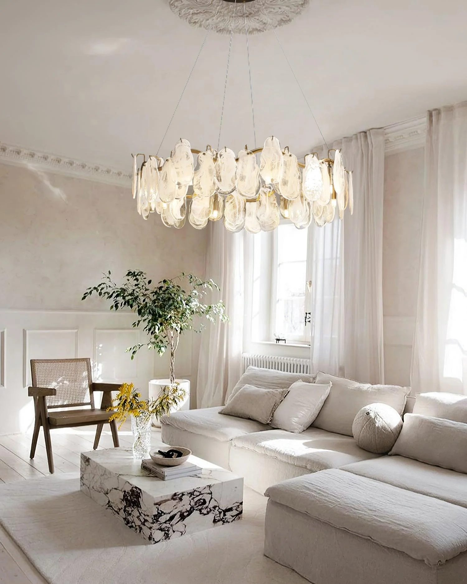 Lustra Chandelier Cloud Glass Panels - Image 20