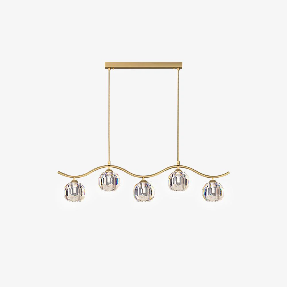 Lustra Chandelier Copper and Crystal Geometrical - Image 14