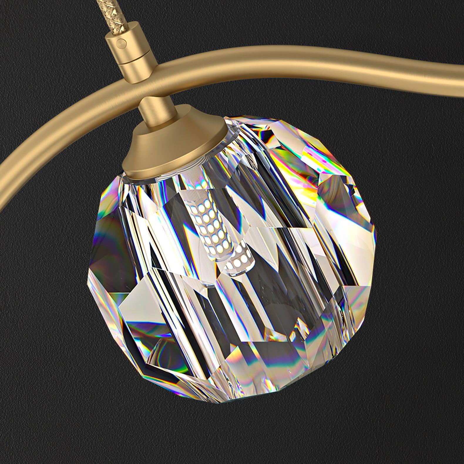 Lustra Chandelier Copper and Crystal Geometrical - Image 2