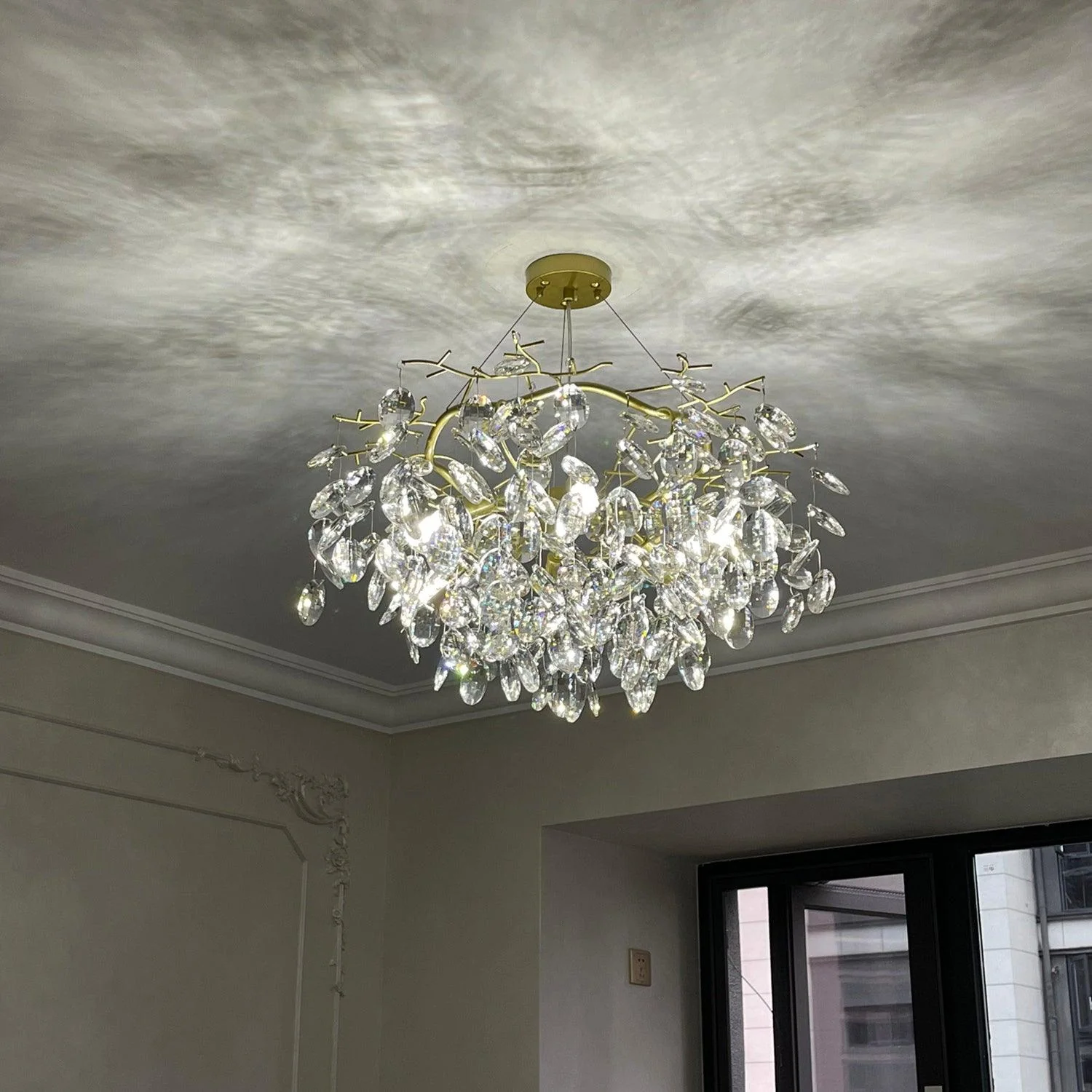 Lustra Chandelier Crystal Branch Gold LED - Image 23