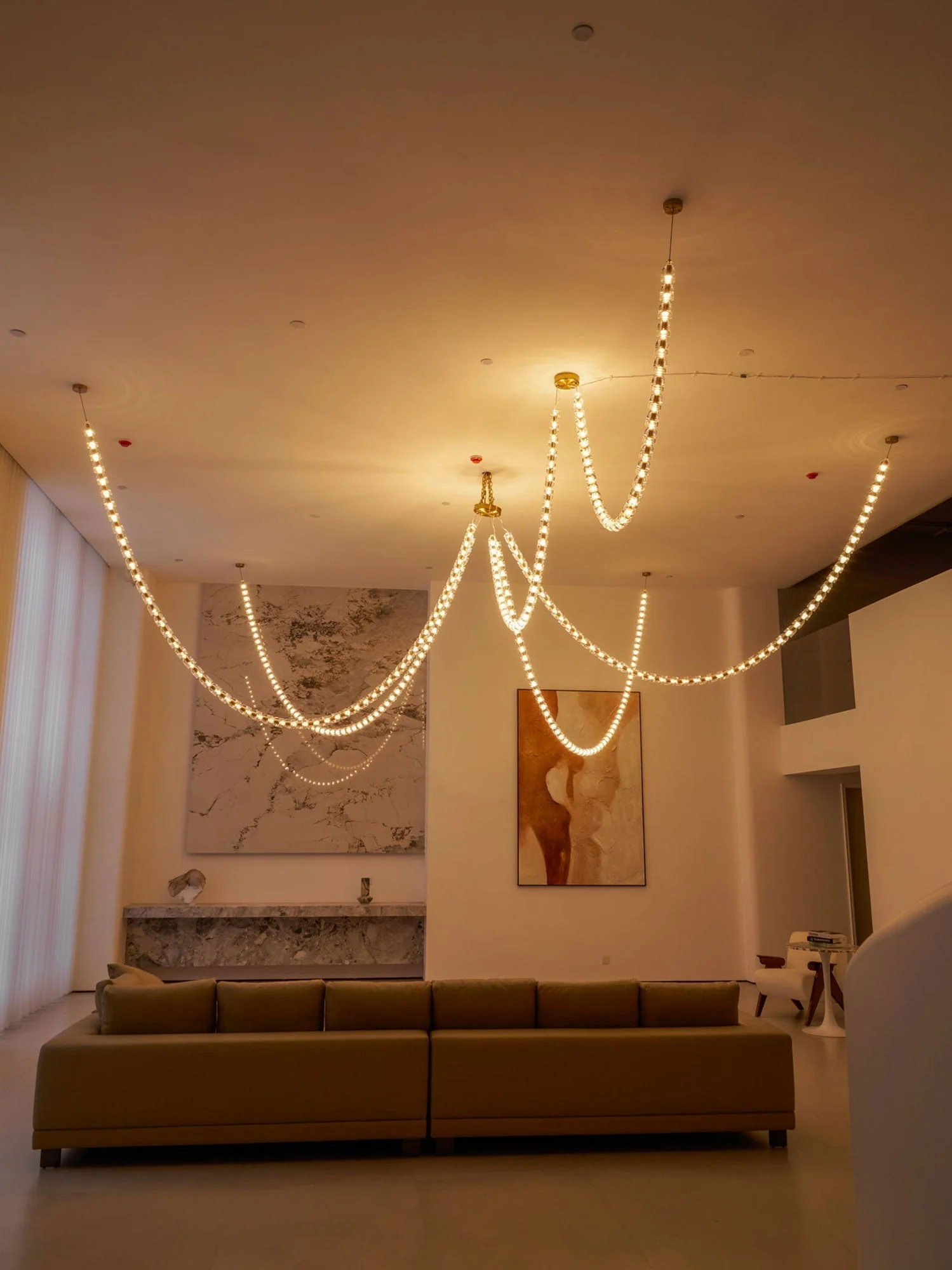 Lustra Chandelier Crystal Gold LED 3-Line - Image 23